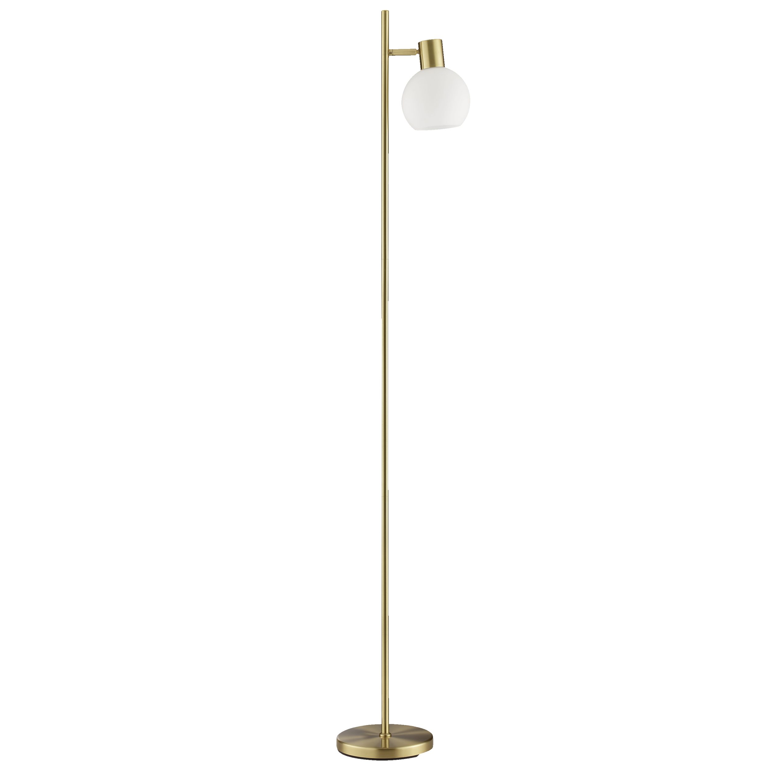 Lightbox Stehlampe, ohne Leuchtmittel, Stehlampe, 150 cm, E14 Fassung, Metall Glas, messingfarben/opalweiß