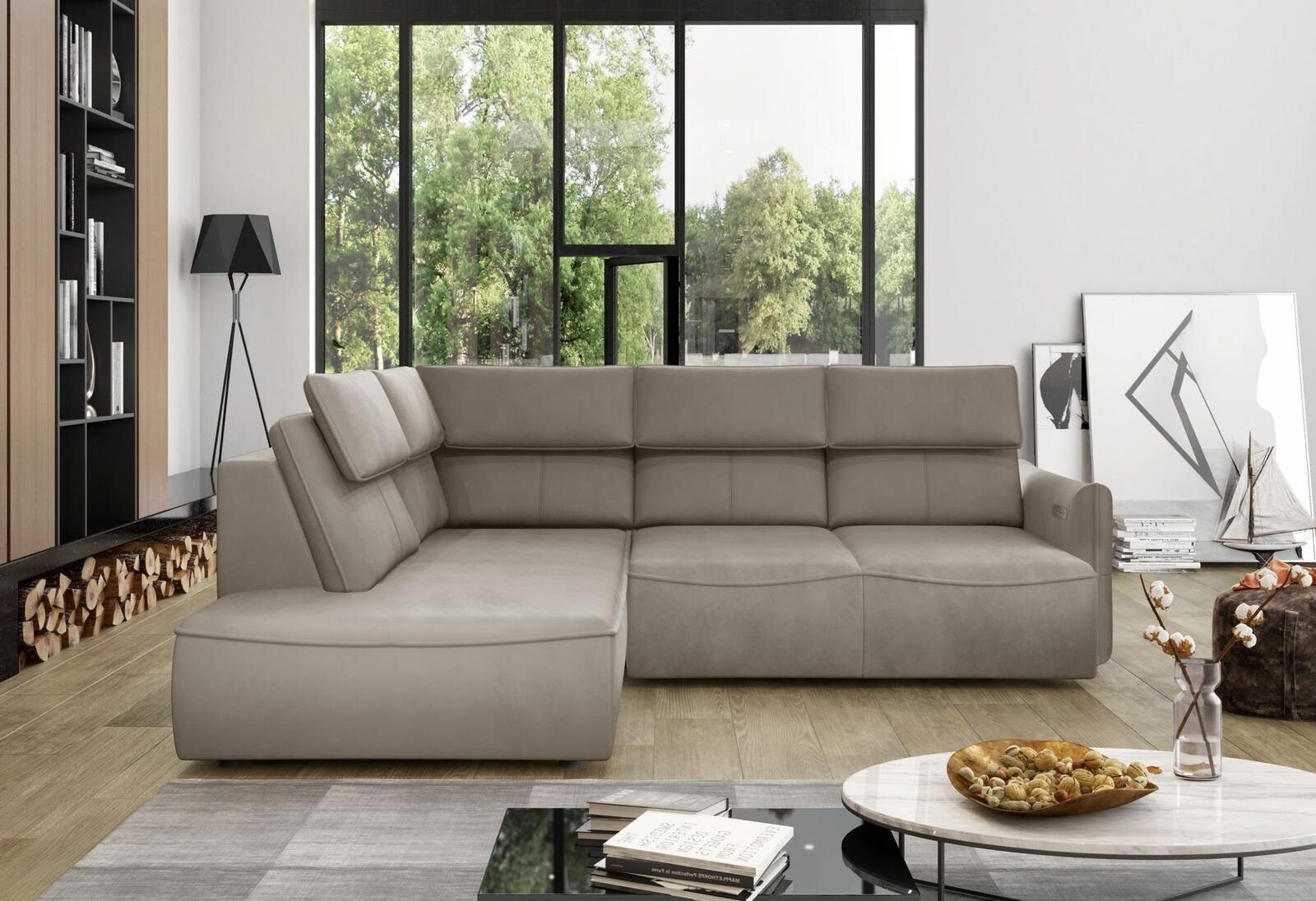 Sofa Wohnlandschaft JVmoebel Sofas Ecksofa L Form Textil Polster Couch Ecksofa, Design