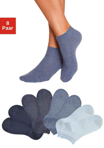 Go in Kurzsocken (Set, 8-Paar) uni in Basic Farben