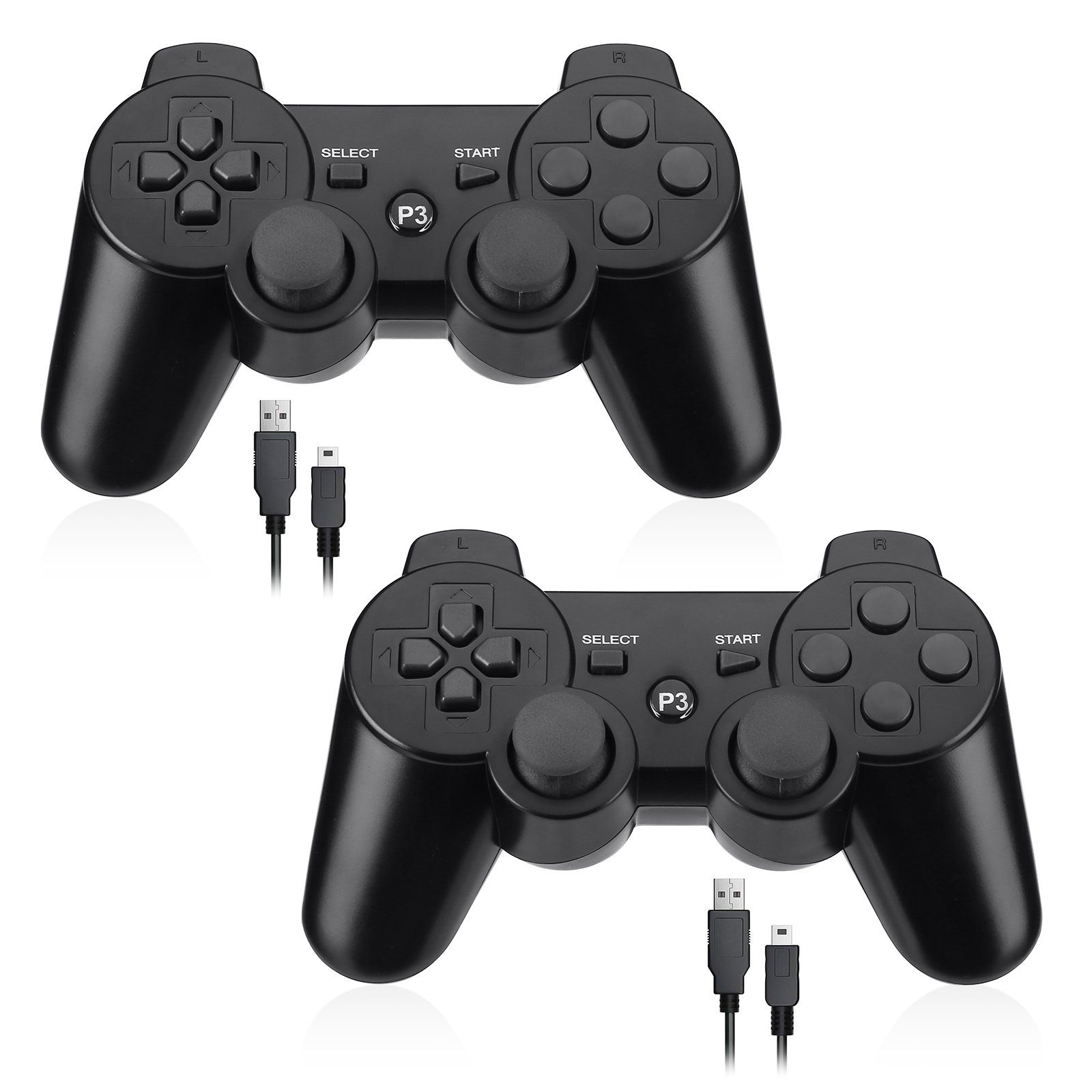 ombar 2 Stück Bluetooth Gamepad für PS3 Контроллер playstation (2 St., Controller Wireless Bluetooth Double-Shock-Controller)