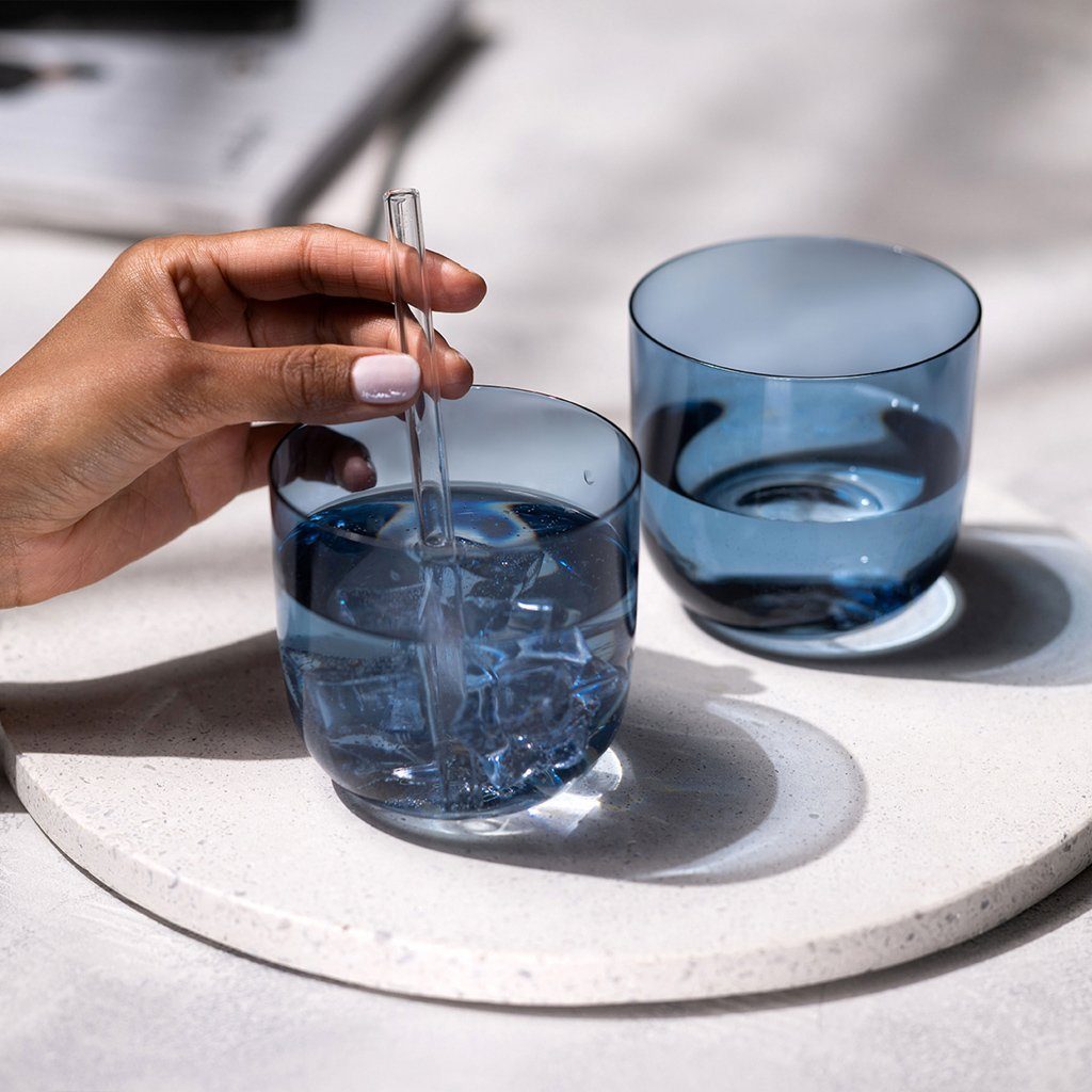 like. by Villeroy & Boch Tumbler-Glas Like Ice Wasserglas, 280 ml, 2 Stück, 2-tlg., Glas, Kristallglas, 2 Stck, spülmaschinenfest