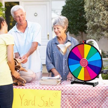 KOMFOTTEU Spiel, Glücksrad, φ48cm, für Lotteriespiele Wortspiele