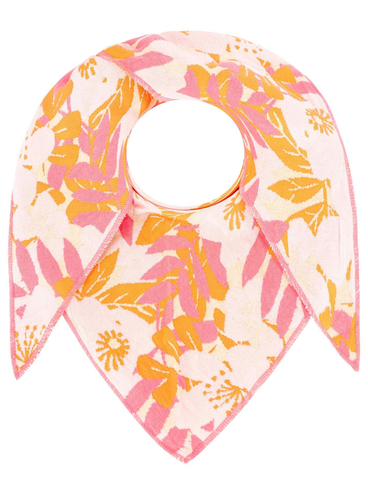 Zwillingsherz Dreieckstuch "Blumen & Sträucher", Strick, florales Muster, wärmend