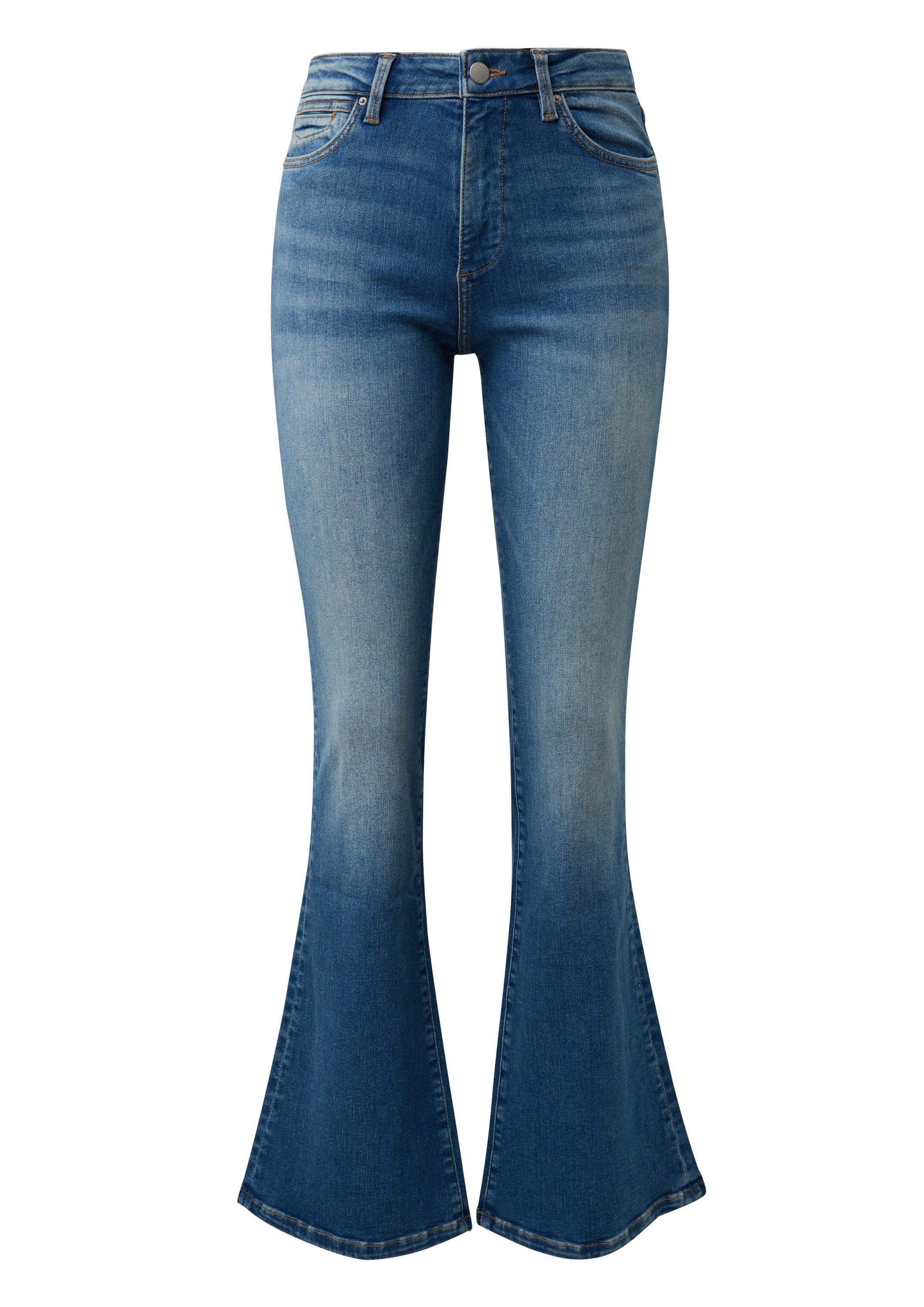 QS Bootcut-Jeans Jeans-Hose REENA Jeans Reena/High Rise/Flared Leg günstig online kaufen