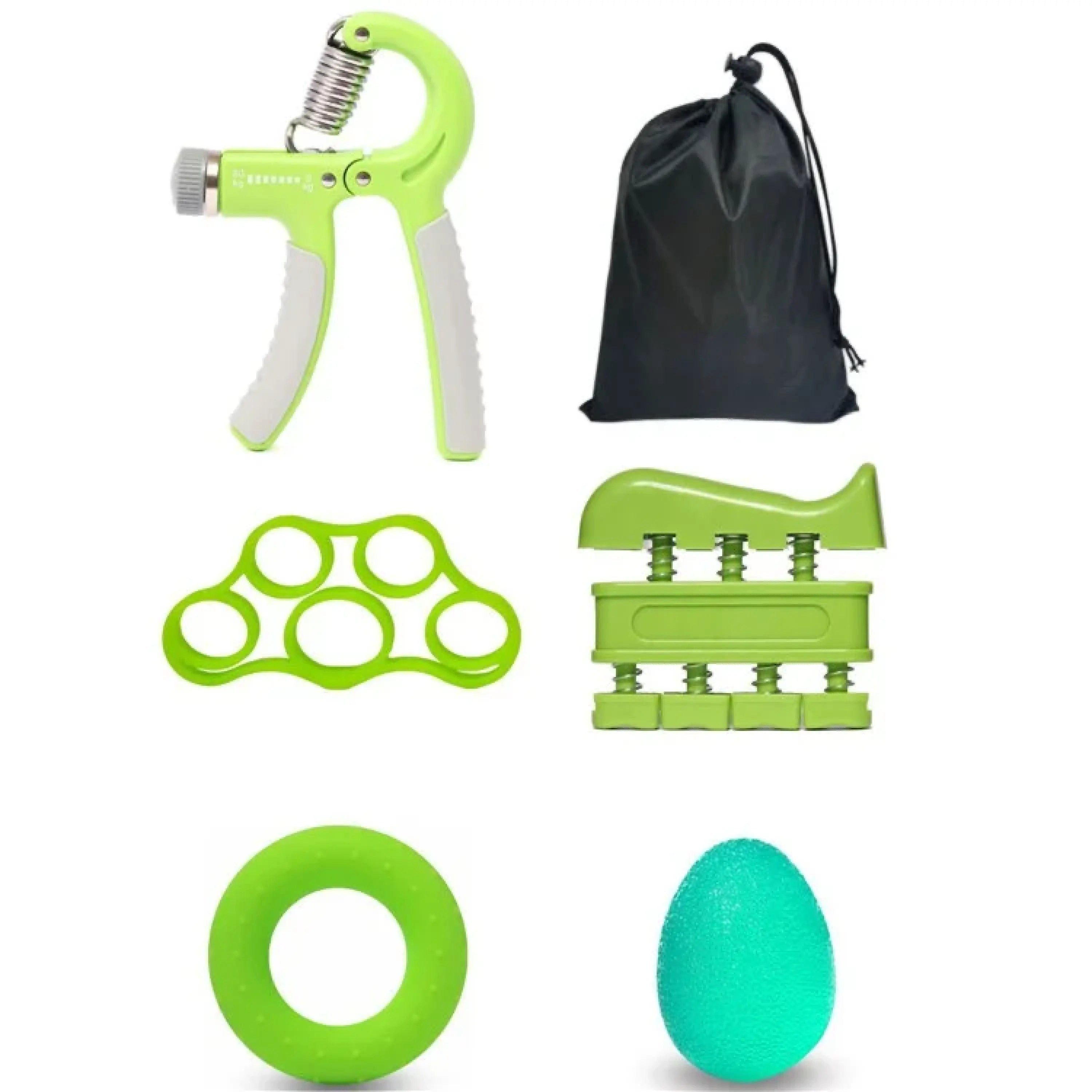 Handmuskeltrainer Handtrainer Set 5-tlg. mit Grifftrainer, Fingertrainer & Ball