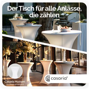 Casaria Stehtisch (1-St), Klappbar 110cm Hoch Rund Ø60cm Garten Camping Bistrotisch Partytisch