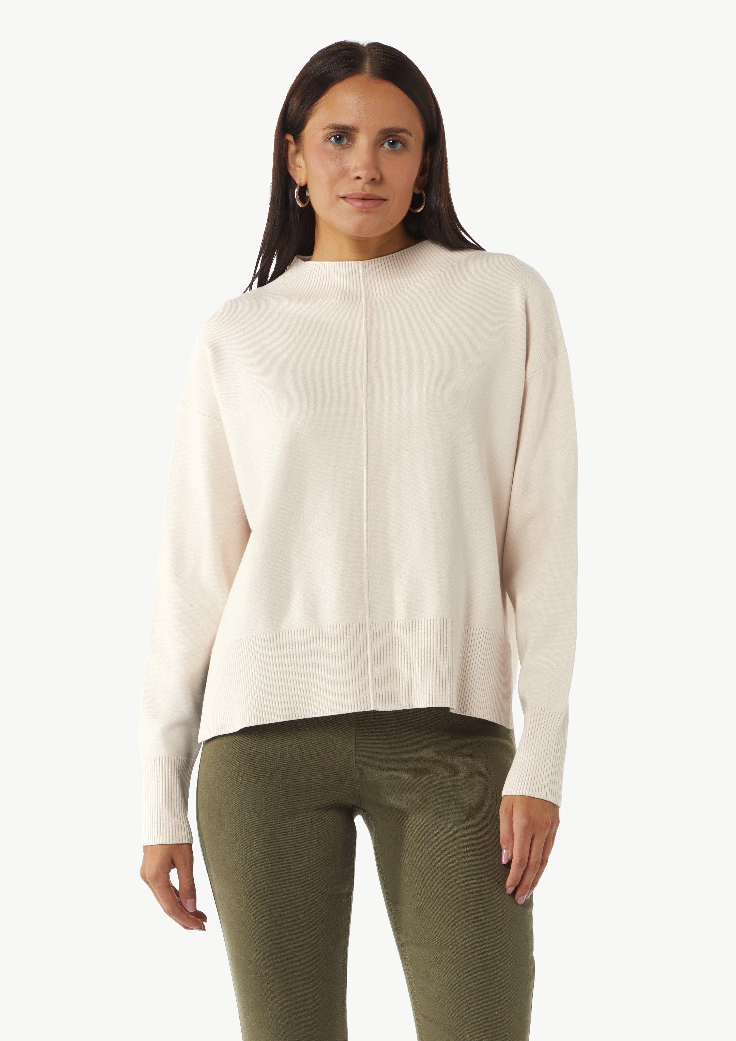 Langarmshirt Strickpullover im Boxy-Schnitt