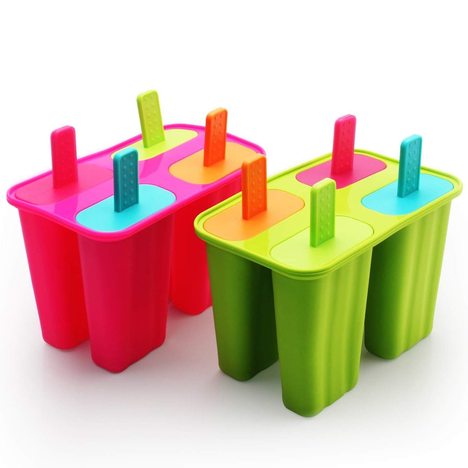 NUODWELL Eisform Eisformen Silikon, Popsicle Formen Set, mit Sticks und Tropfschutz, (2-tlg)