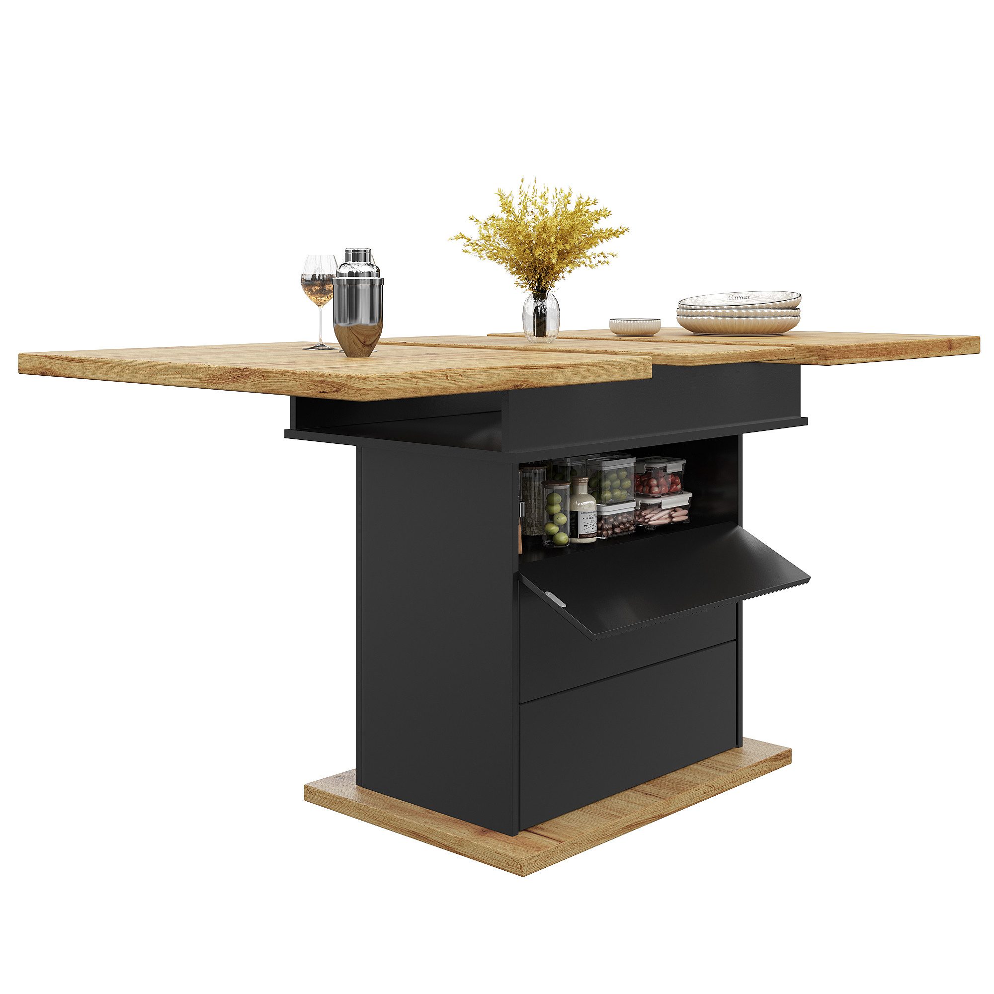 REDOM Esstisch Platzsparender Esstisch (Ausziehbarer Esstisch 110-140 cm mi günstig online kaufen