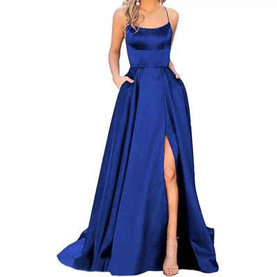 FIDDY Abendkleid Elegante Kleider, lange Ballkleider für Damen, eleganter Neckholder