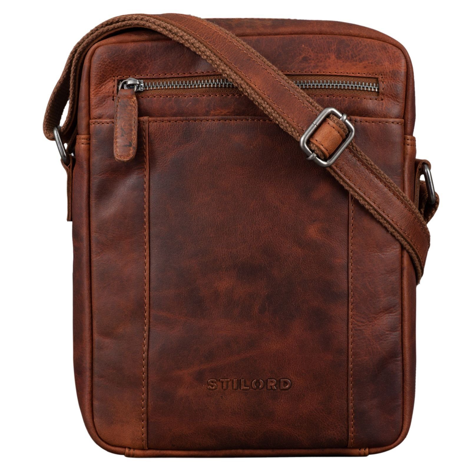 Voller Informationen zum Versandhandel! STILORD Messenger Bag "Fox" Herrentasche Leder Messenger Bag santana braun - Vintage