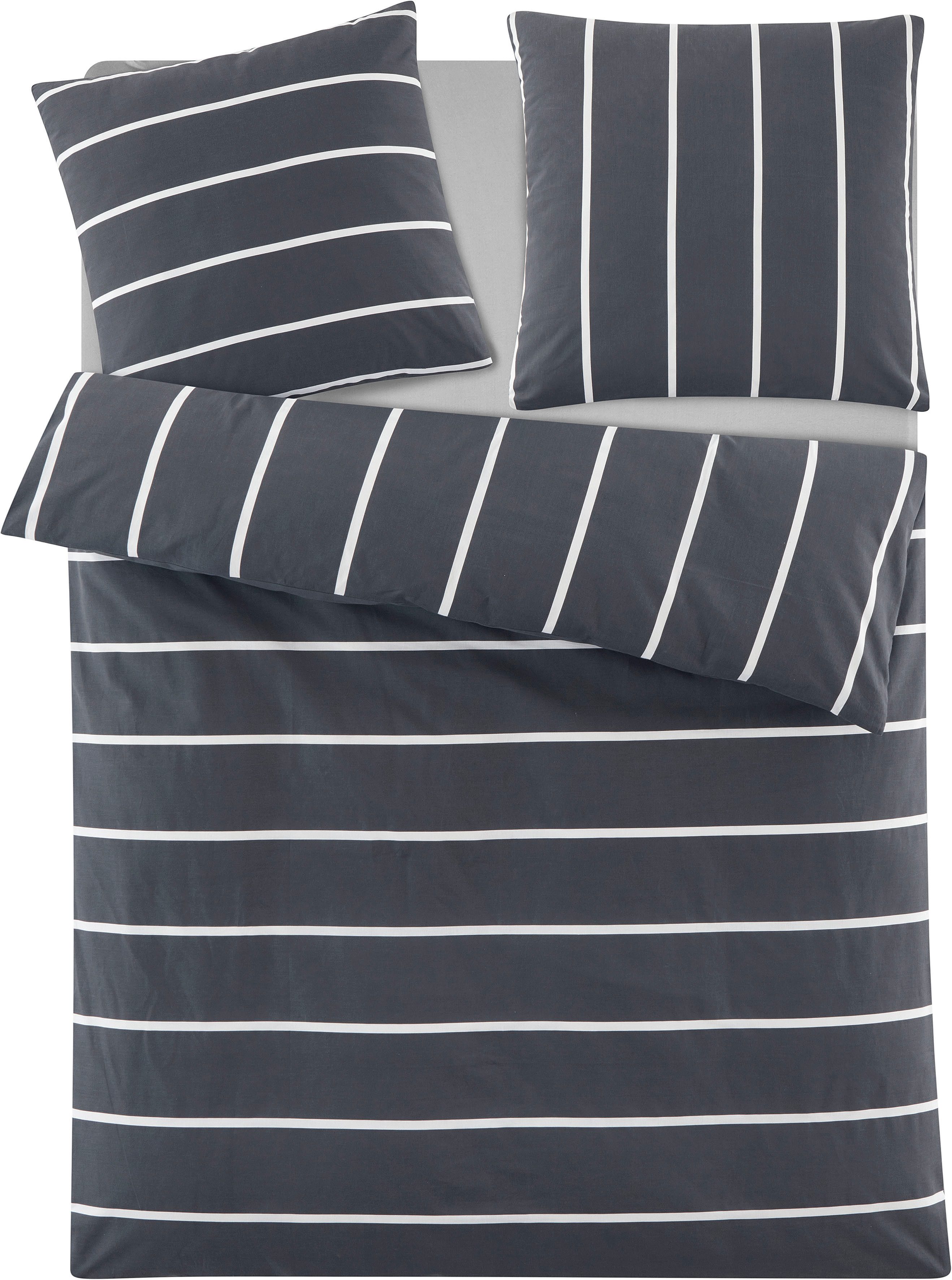 OTTO home Wendebettwäsche MIETTE, Renforcé, 2 teilig, mit modernen Streifen, Bettwäsche ab Gr. 135x200 cm erhältlich – Bild 2 von 5