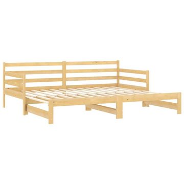 vidaXL Bettgestell Ausziehbares Tagesbett Gästebett 2x90x200 cm Massivholz Kiefer Bett Be