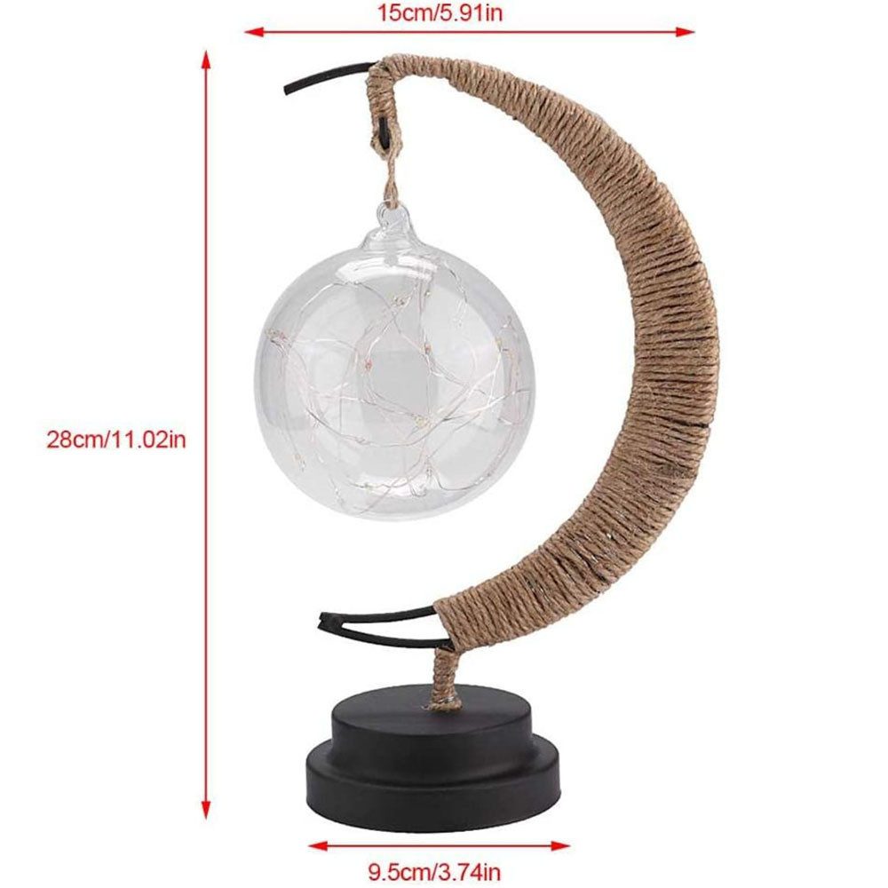Sunicol LED Dekolicht LED Ramadan Lichter Mondlampe, Hängende Nachtlicht, Eisen, LED Mond Stern Tischlampe, Muslim Eid Dekoration