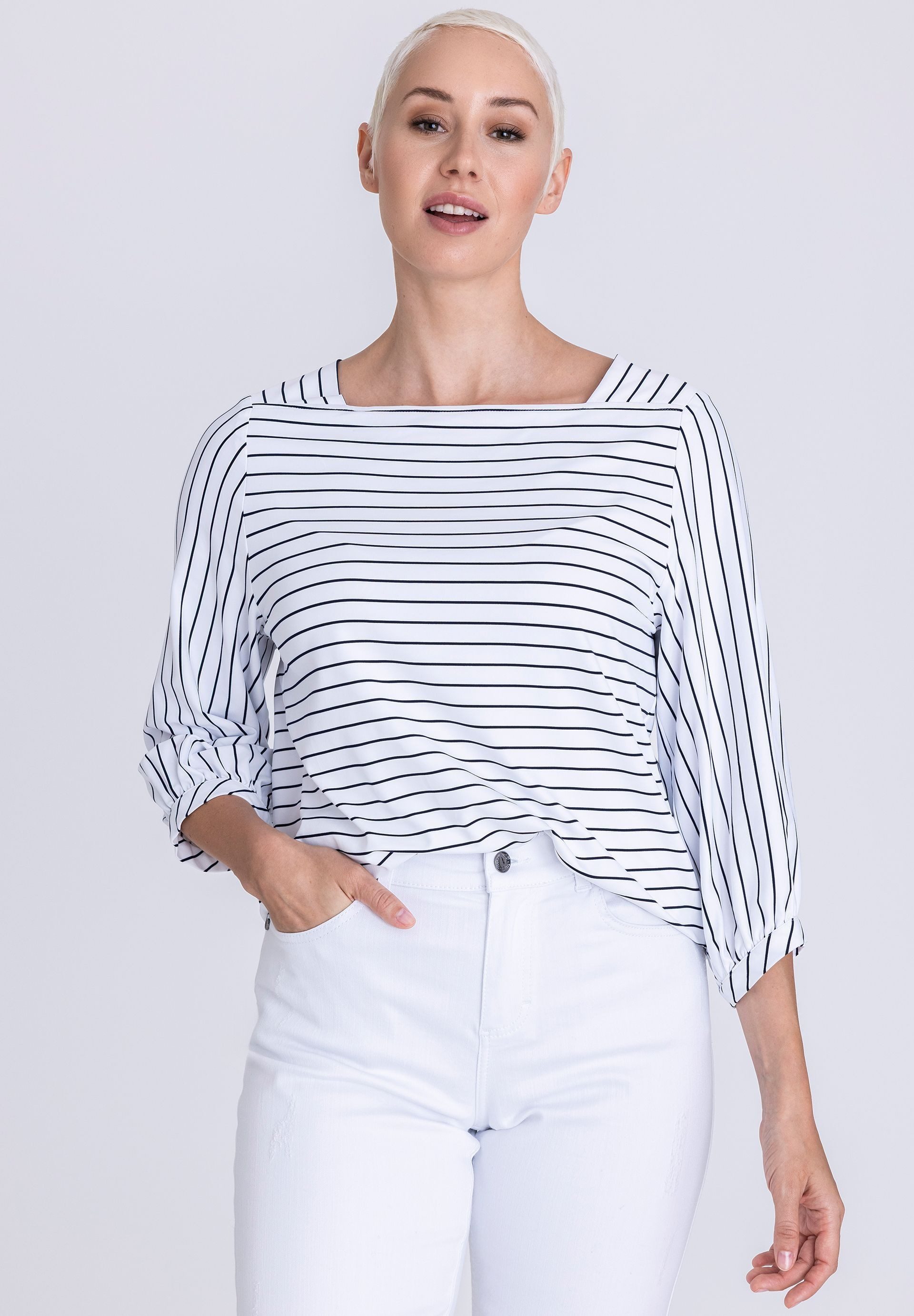 TUZZI Klassische Bluse mit Streifenmuster günstig online kaufen