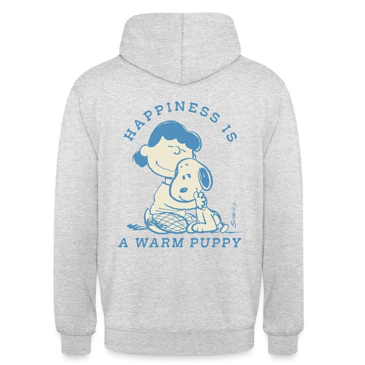 Spreadshirt Hoodie Peanuts Happiness Is A Warm Puppy Snoopy Und Lucy Unisex Hoodie (1-tlg)