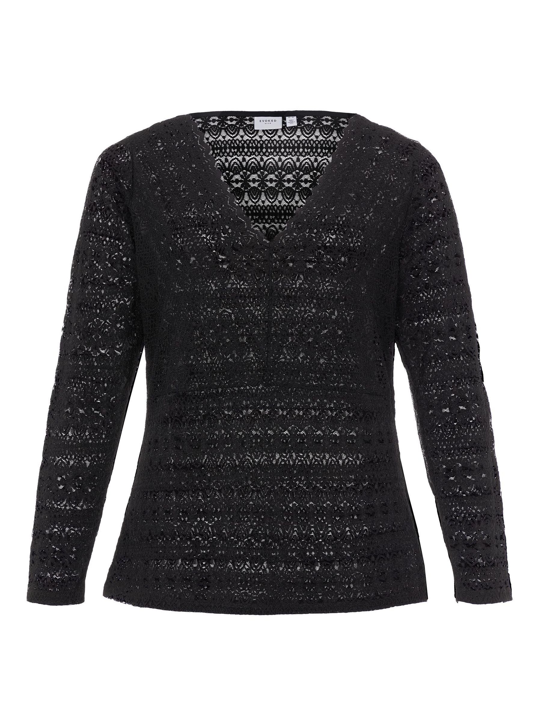 Vila Blusenshirt VICHIKKA V-NECK L/S TOP/CUR - NOOS günstig online kaufen