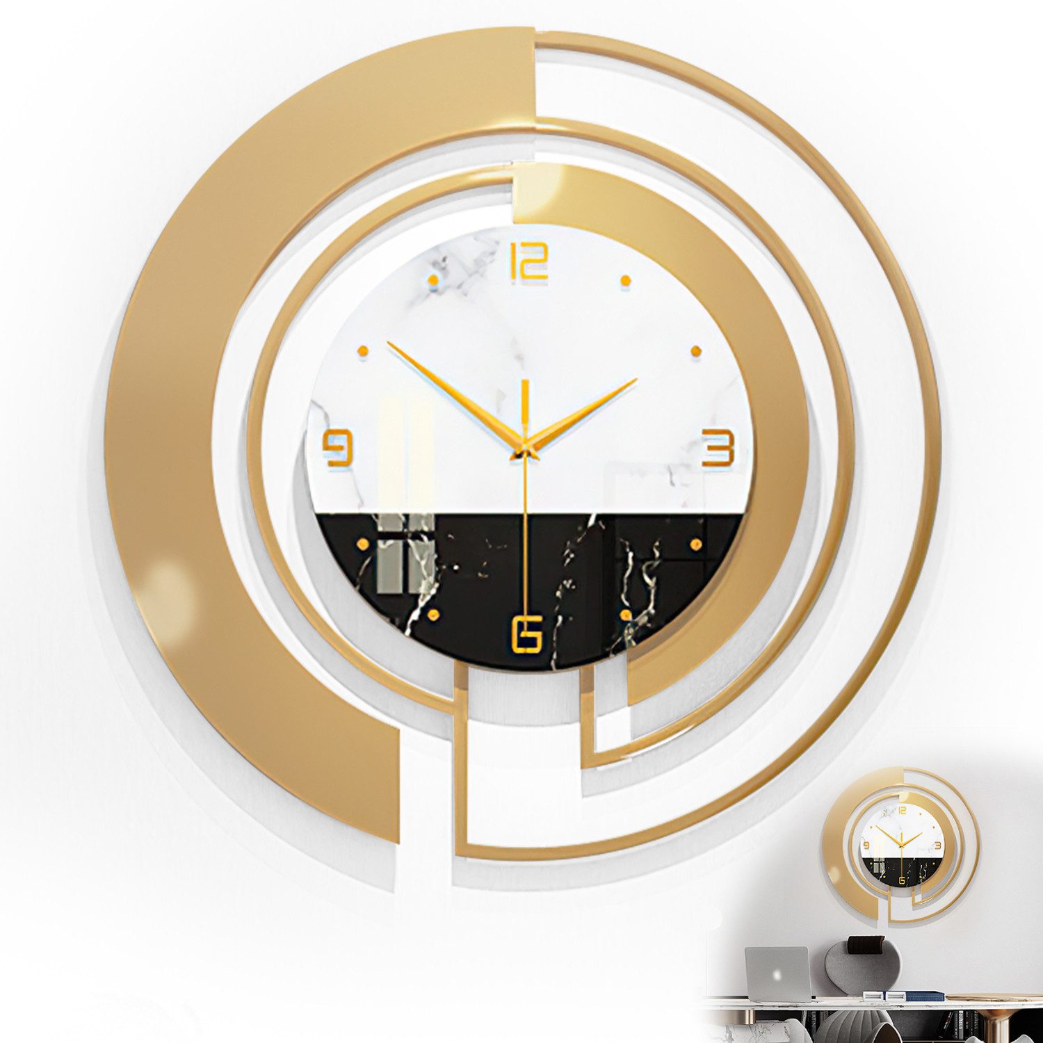 ZEUOPQ Wanduhr 45 cm große Vintage-Wanduhr günstig online kaufen