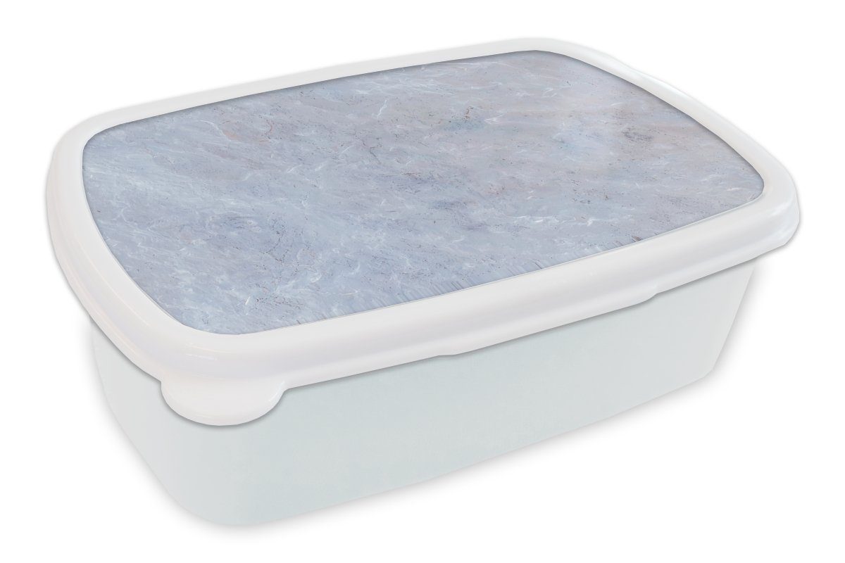 MuchoWow Lunchbox Industriell - Beton - Textur - Retro, Kunststoff, (2-tlg), Brotbox für Kinder und Erwachsene, Brotdose, für Jungs und Mädchen weiß