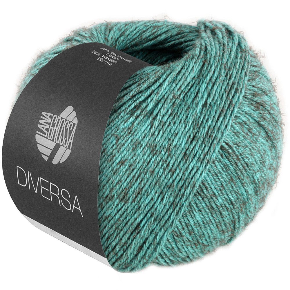 LANA GROSSA DIVERSA Häkelwolle, 210 m (leichtes Baumwoll-Mischgarn mit zartem Mélange-Effekt), 50 g