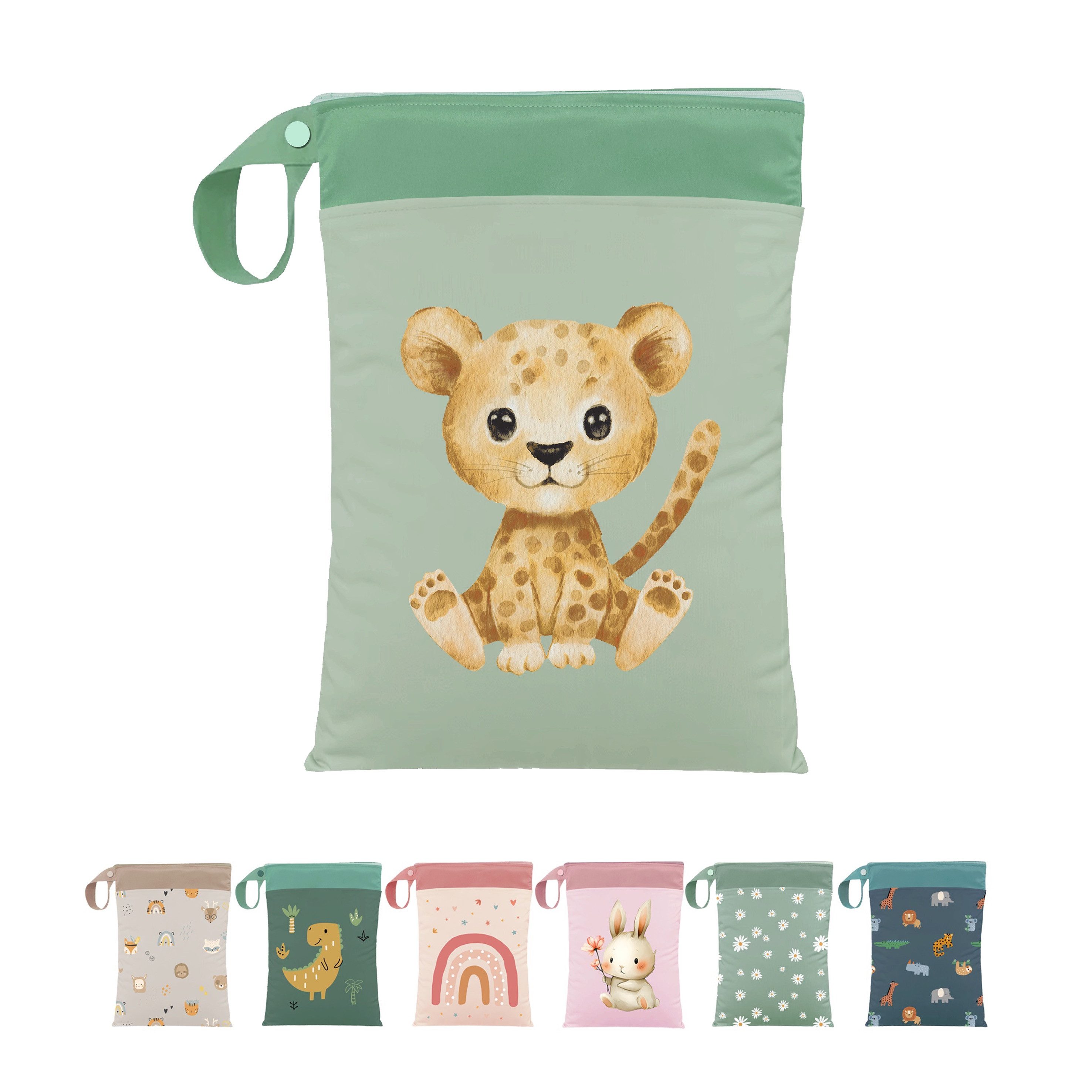 Artee Wickeltasche Nasstasche für Wechselwäsche Kita, Kindergarten, Strand, 1 Stück