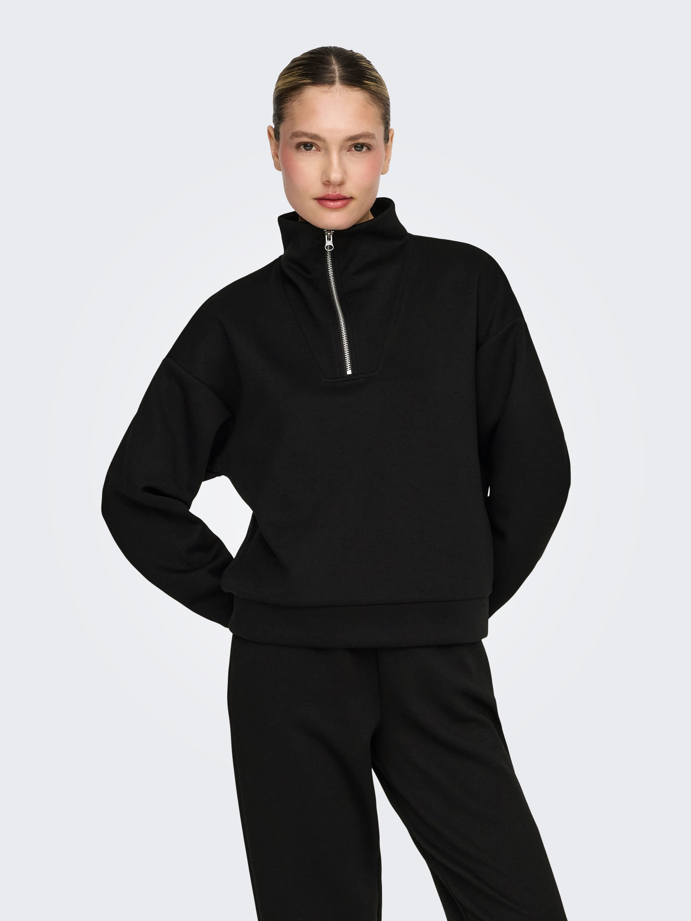 ONLY Play Sweater ONPLOUNGE HN LS HZ DS SWT NOOS Materialmix, loose fit