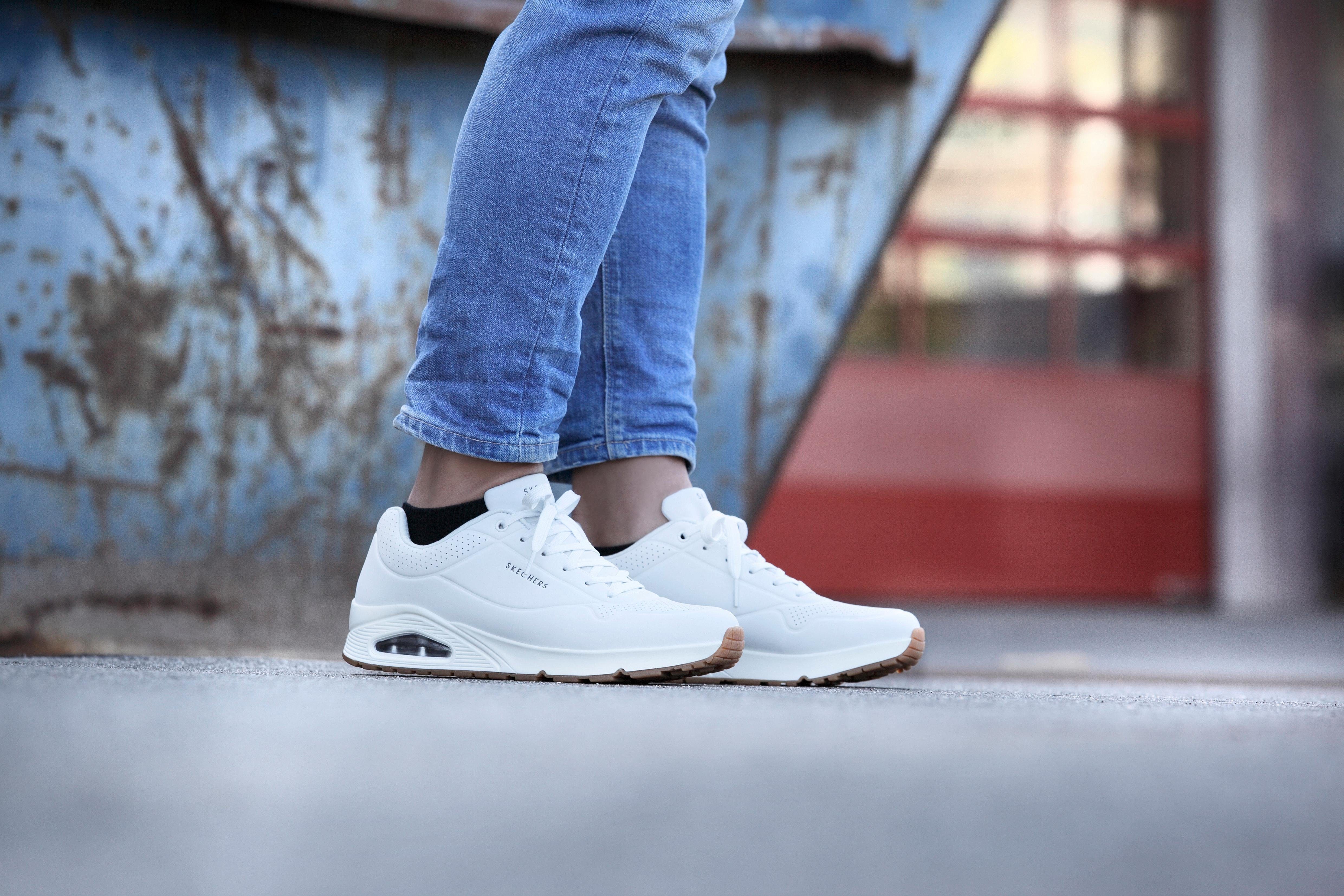 Air-Cooled Skechers weiß mit Memory Sneaker Foam Uno