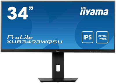 Iiyama XUB3493WQSU-B5 LED-Monitor (86,7 cm/34 ", 3440 x 1440 px, UWQHD, 4 ms Reaktionszeit, 75 Hz, IPS)