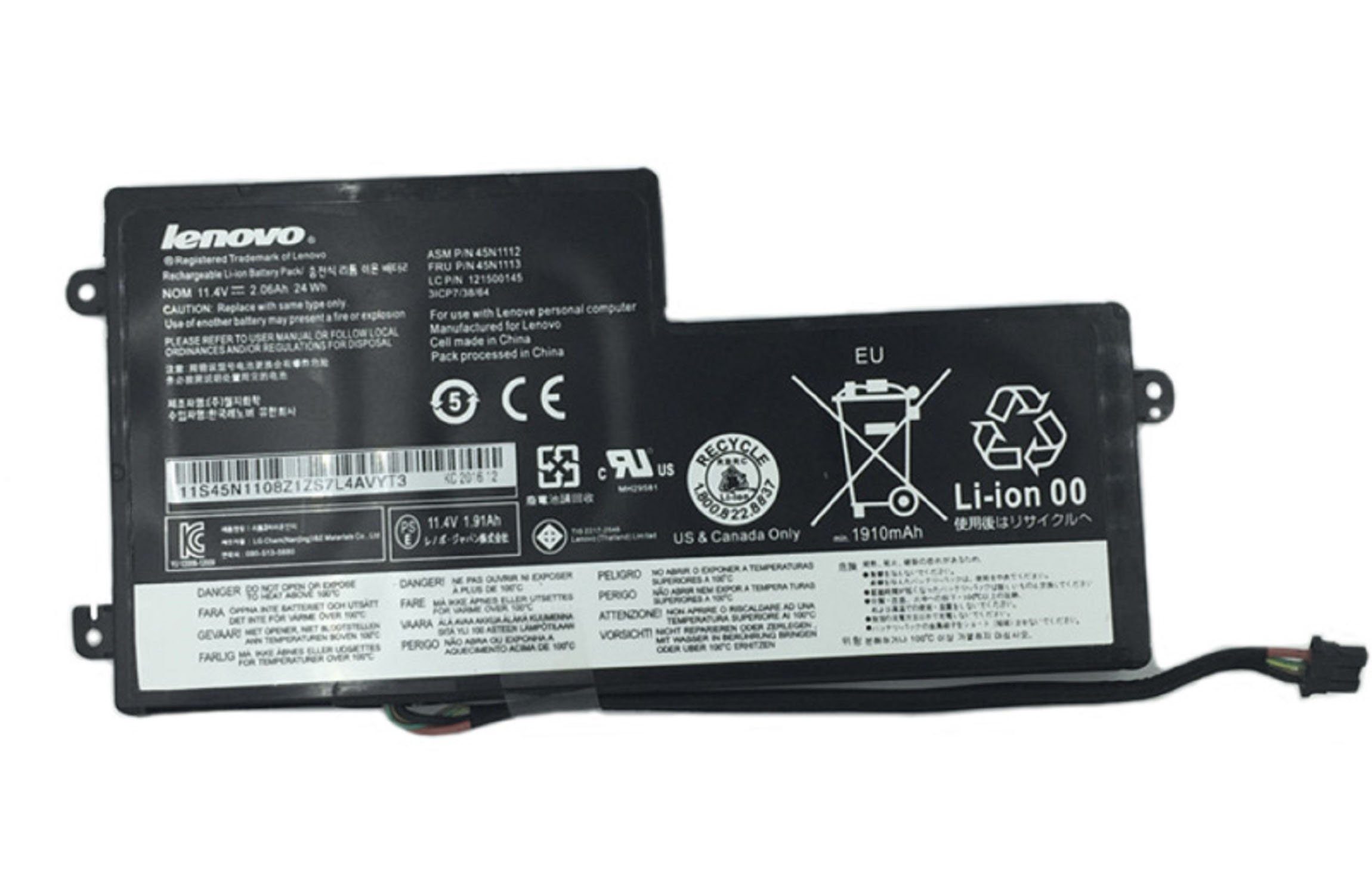 Lenovo Original Akku für Lenovo ThinkPad X270 LaptopAkku Akku 1930 mAh