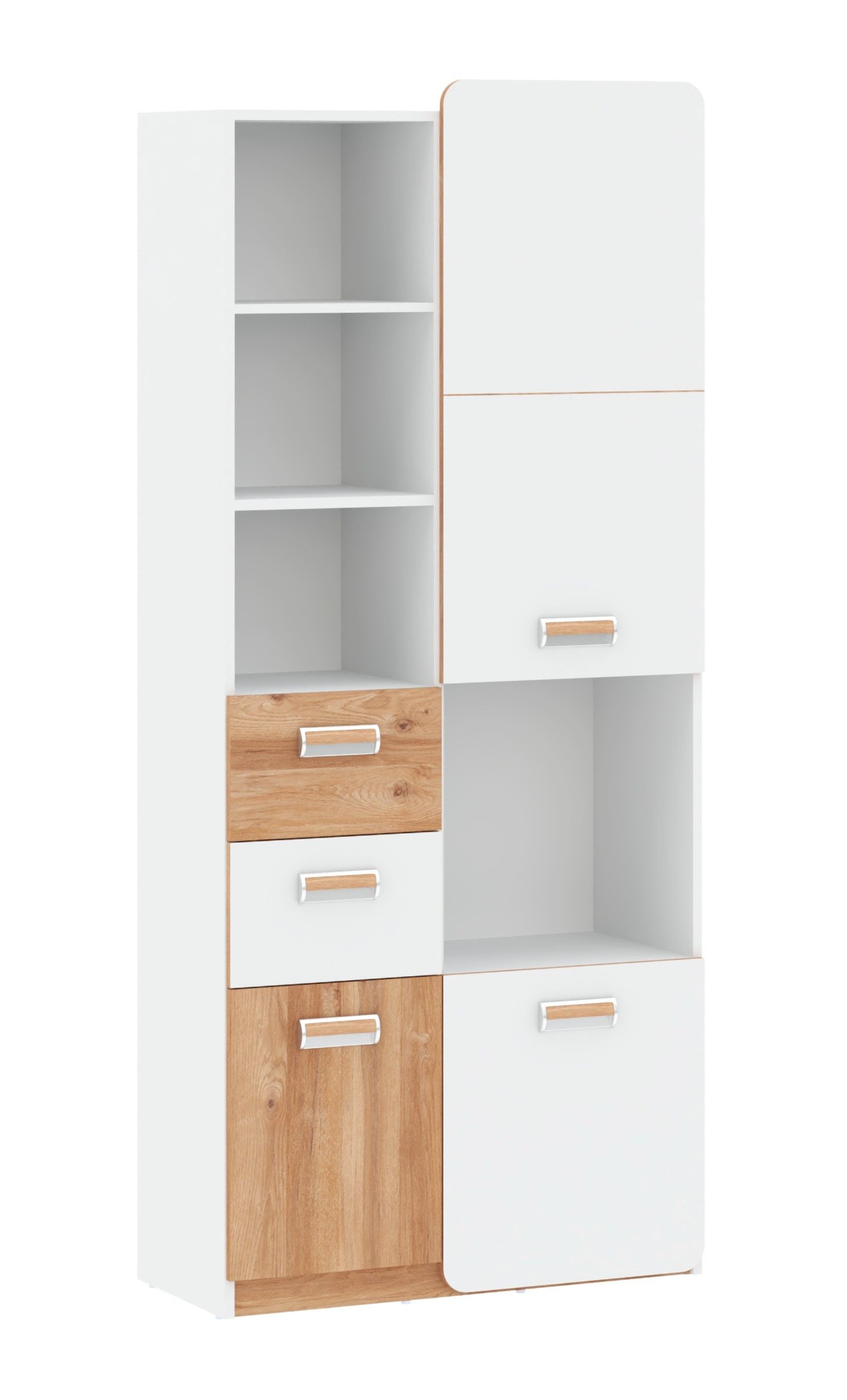 99rooms Kinderkleiderschrank Laterne (Kleiderschrank, Schrank) Modern Design, viel Platz und Abstellfläche, asymmetrische Fassade