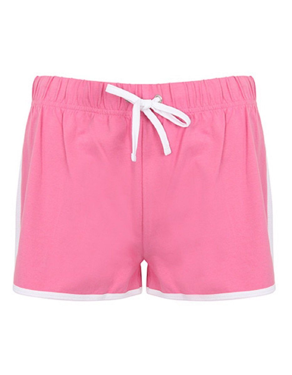 SF Women Shorts Damen Shorts kurze bis Retro Pink elastischer Gr. Bund (1-tlg) XXL XS - - Hose