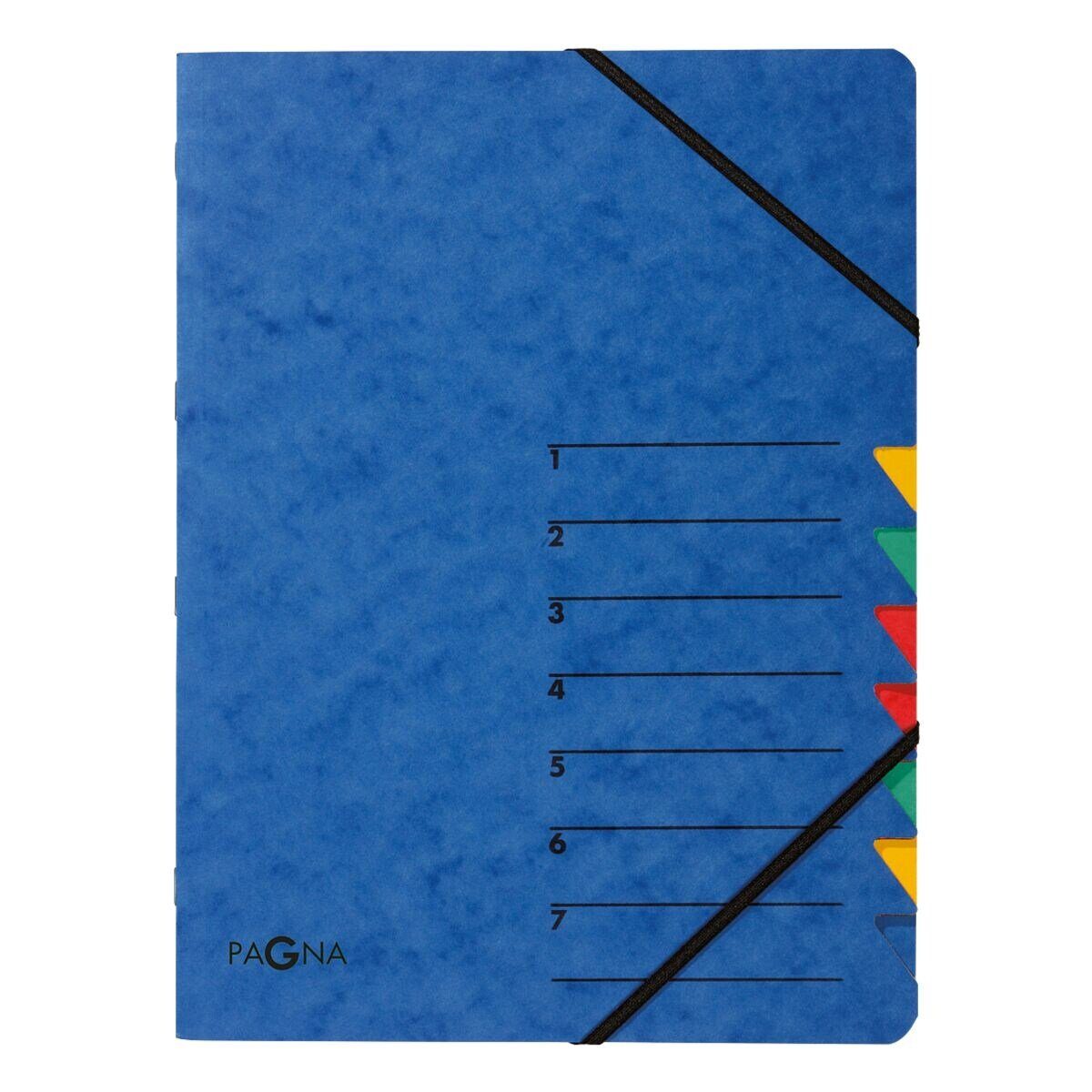 PAGNA Organisationsmappe Standard, Ordnungsmappe mit 7 Fächern, A4