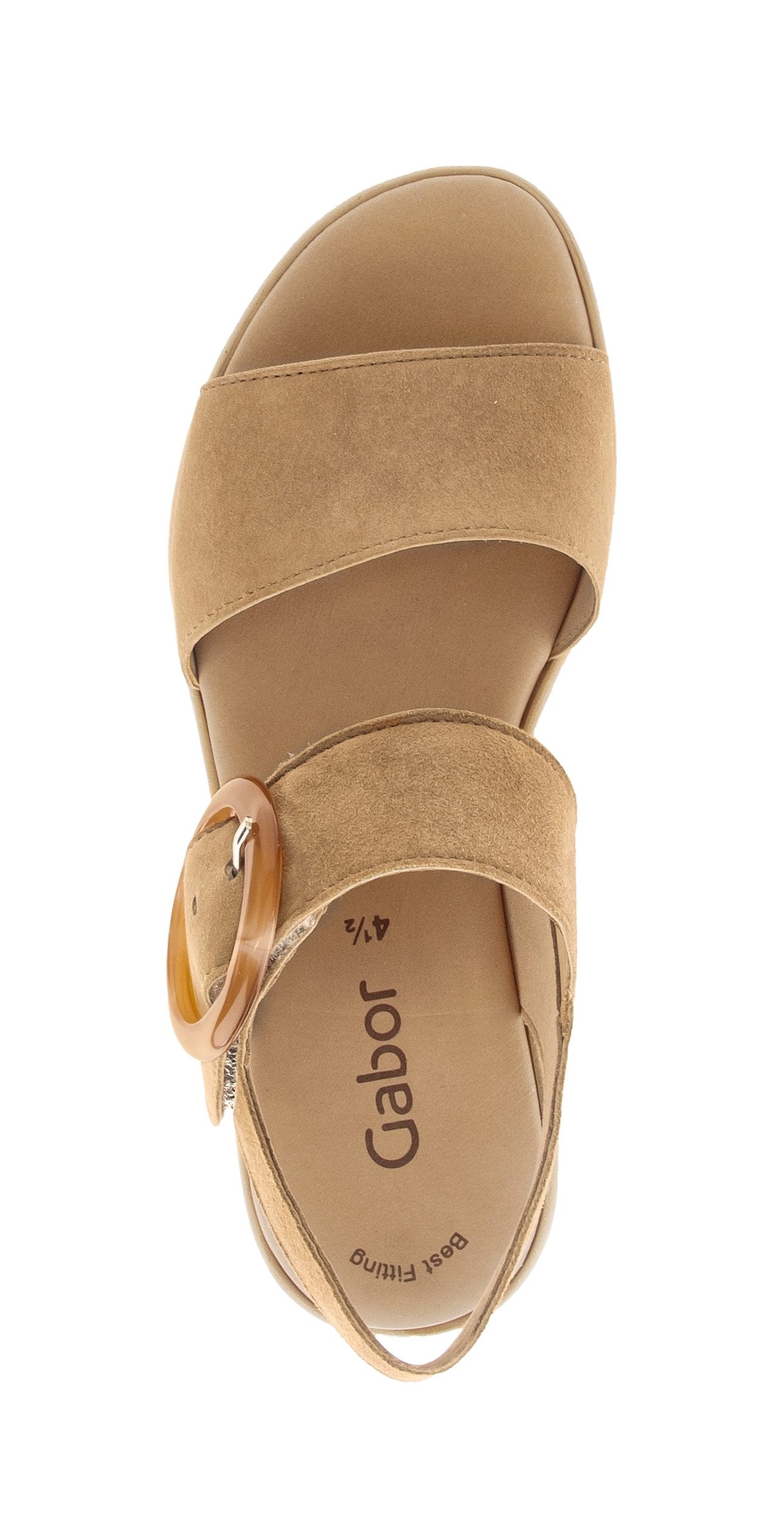 Gabor Keilsandalette, Riemchensandale, Sommerschuh mit modischer Zierschnalle