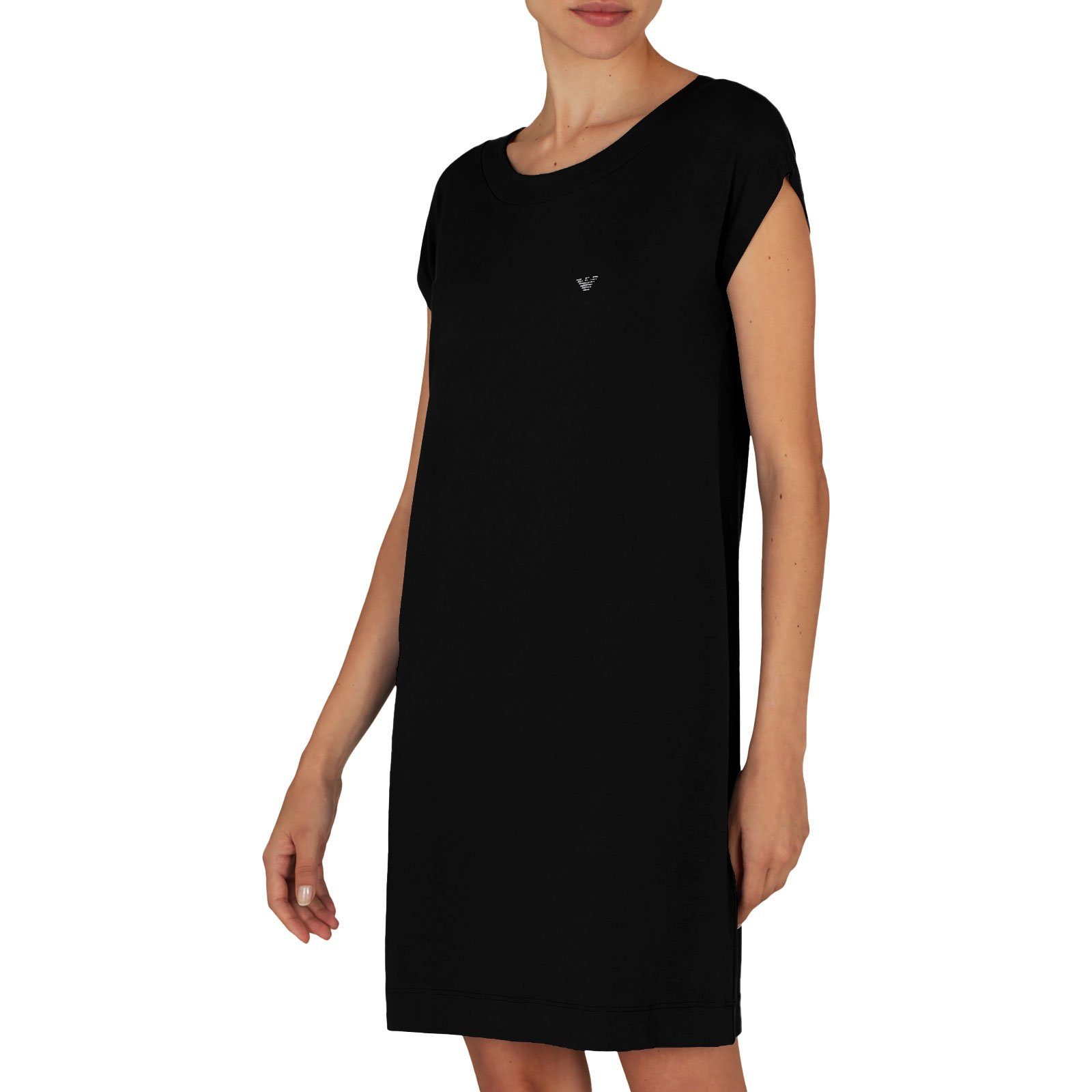 verziertem black Strasssteinen 00020 Dress kleinen Nachthemd Emporio Armani mit Night Logo