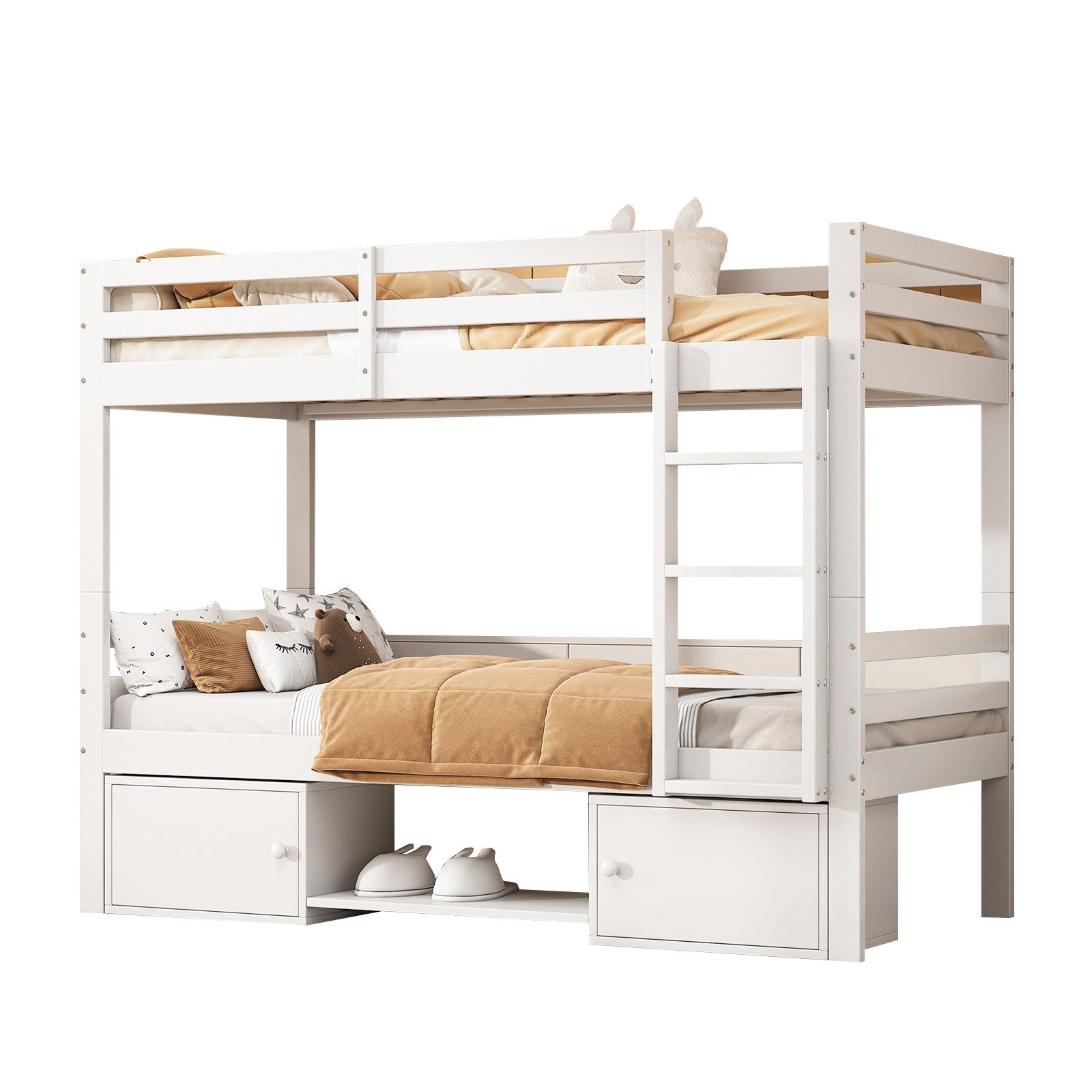 Yorbay Etagenbett Jugendbett mit Leiter, 90x200 günstig online kaufen