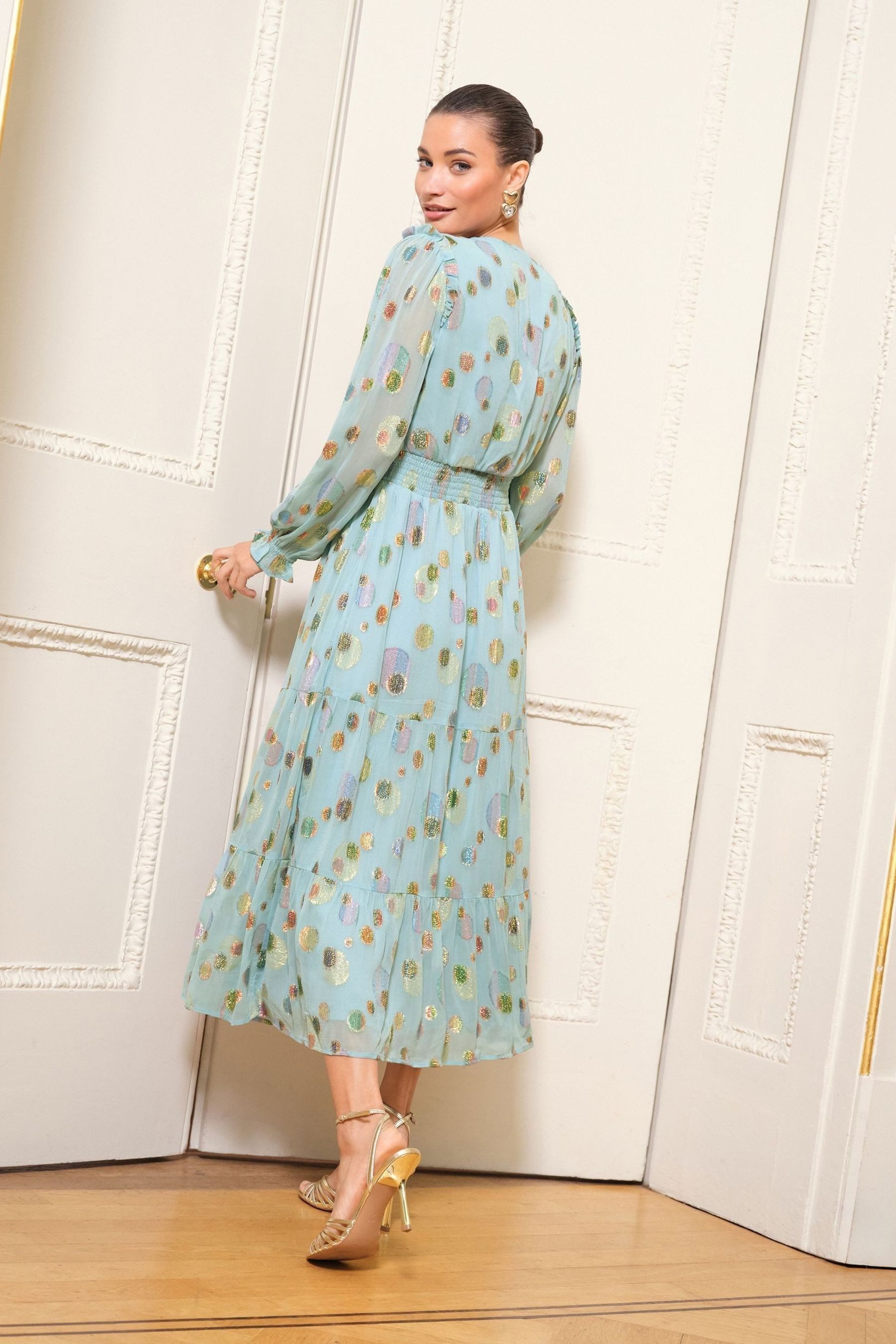 Love & Roses Midikleid Love & Roses Metallic-Midikleid, Regular (1-tlg) günstig online kaufen