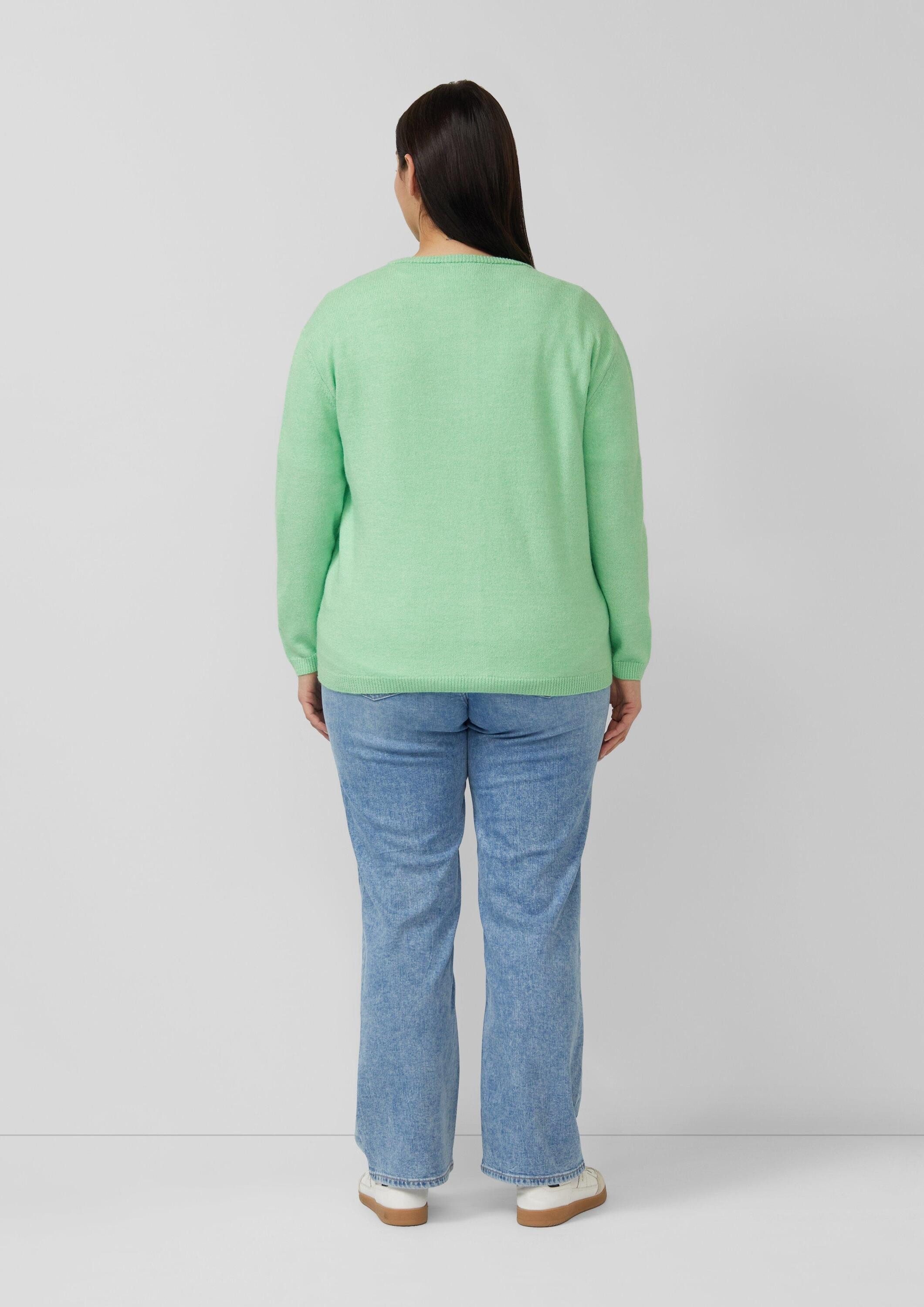 s.Oliver Cardigan Strickjacke Flauschige Baumwollmix-Strickjacke
