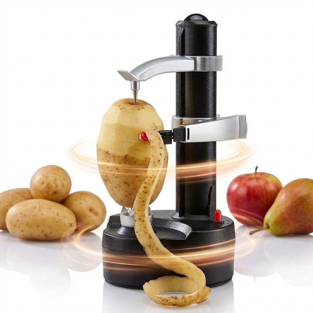 Goods+Gadgets Apfelschäler Elektrischer Apfelschäler & Gemüse-Schäler–Rotato Express Automatisch, Gemüseschäler Obstschäler