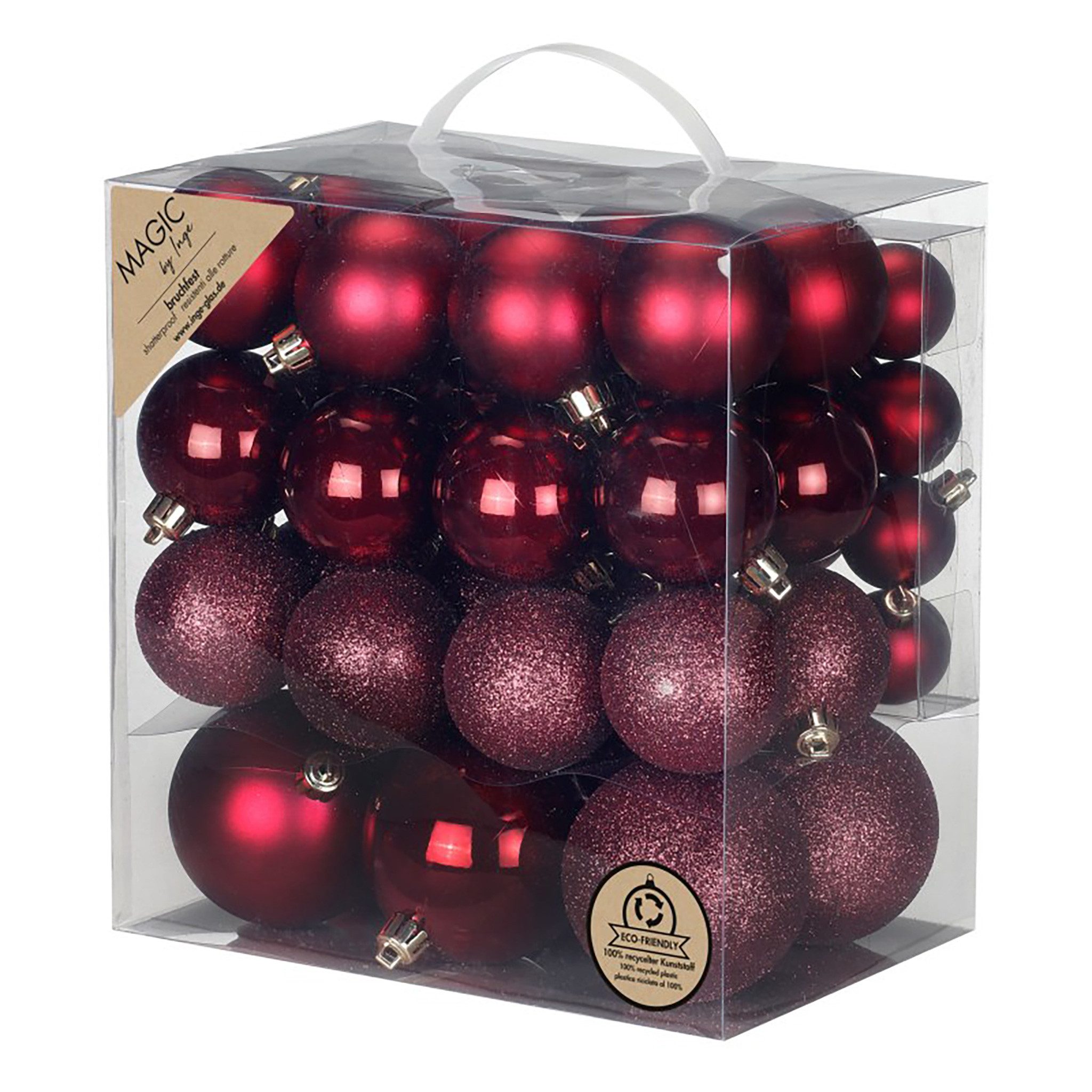 Bordeaux rote Weihnachtskugeln online kaufen