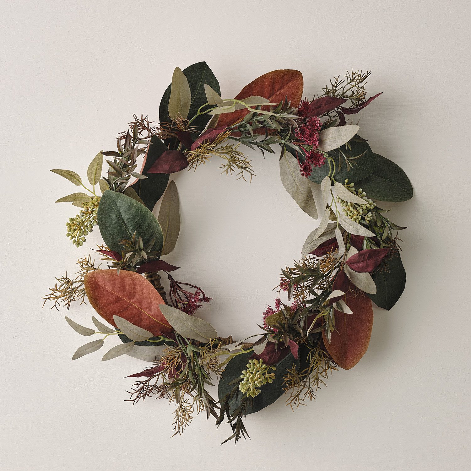 Kunstkranz 40cm Herbst- und Winterkranz, Lights4fun