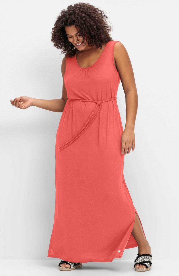 Sheego Strandkleid Maxikleid Ärmellos
