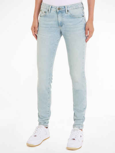 Tommy Jeans Slim-fit-Jeans Skinny Jeans Marken Low Waist Mittlere Leibhöhe mit Faded-Out Effekten