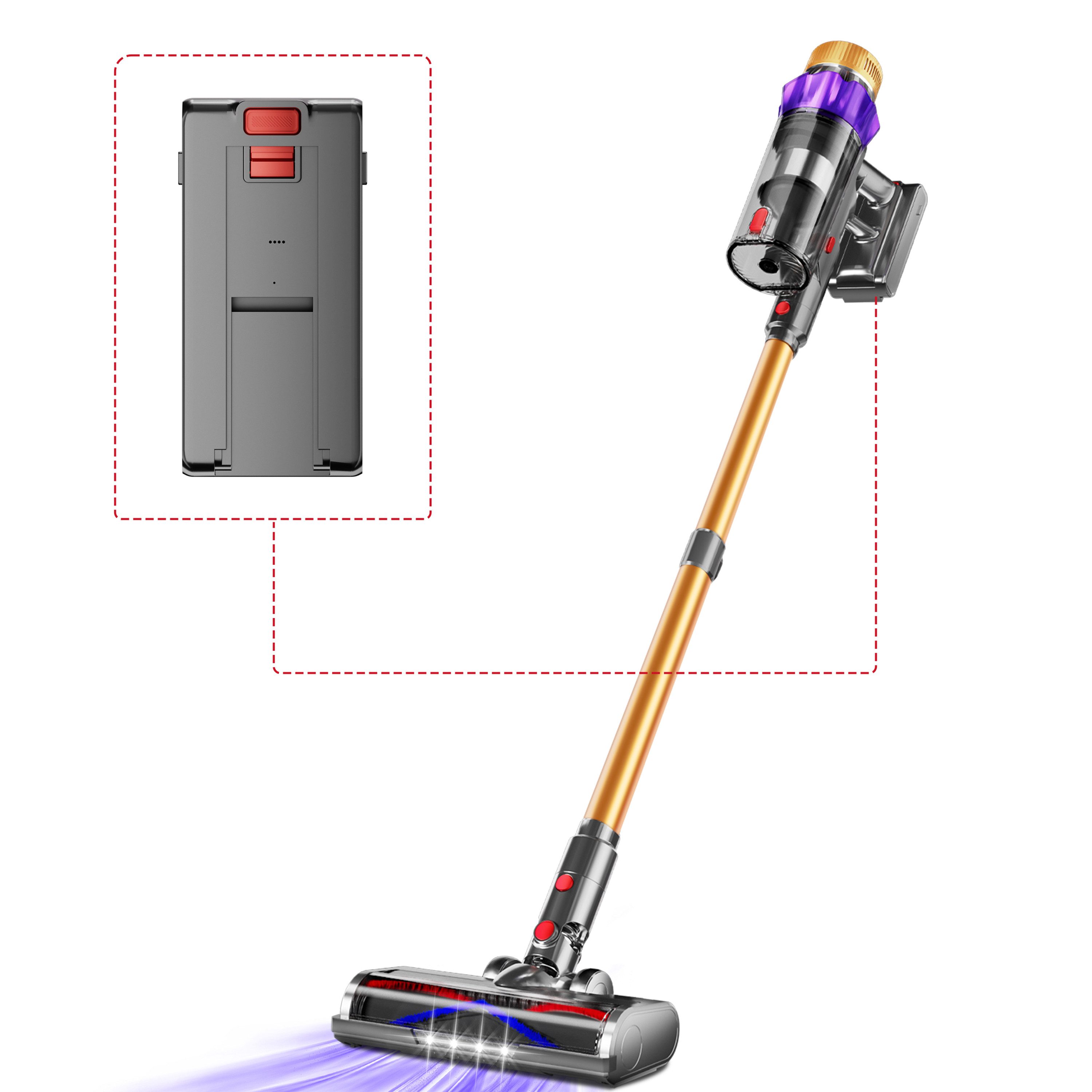 Homimaster Homimaster Ersatz Akku für Akku Staubsauger AZA62/AZA63/AZA64/AZA65 Staubsauger-Akku