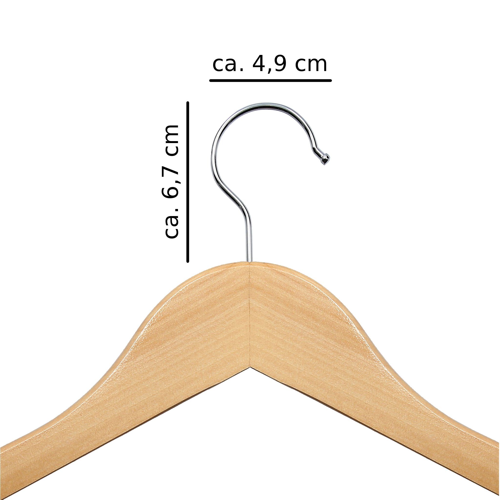 VonBueren Kleiderbügel VonBueren Kleiderbügel Holz, 44,5 x 22 cm je Bügel/Holzbügel, (10-tlg) – Bild 3 von 5