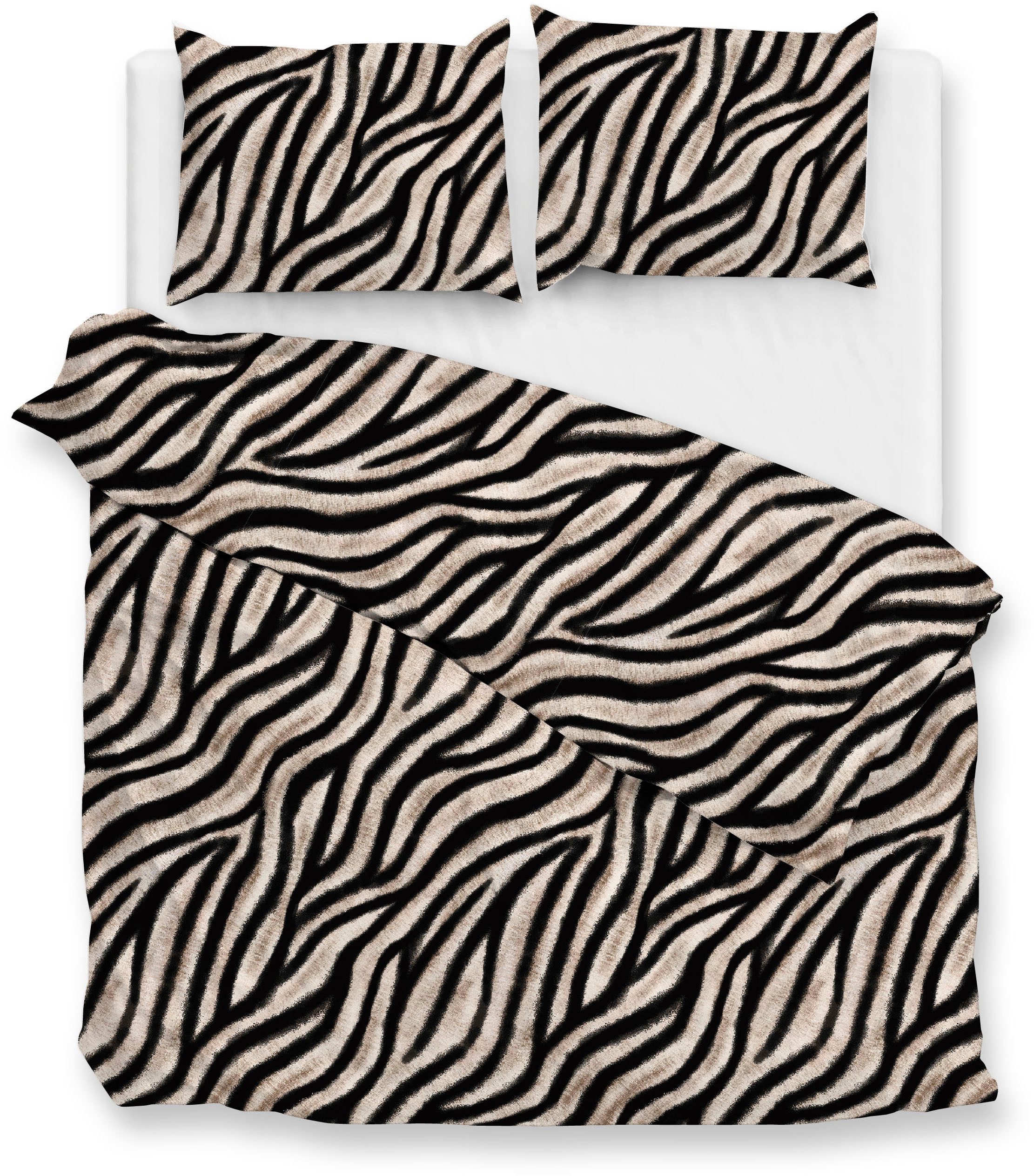 ZO HOME Bettwäsche Zebrato, Flanell, 1 teilig, Bettwäsche aus 100% Baumwolle, hochwertige Flanell
