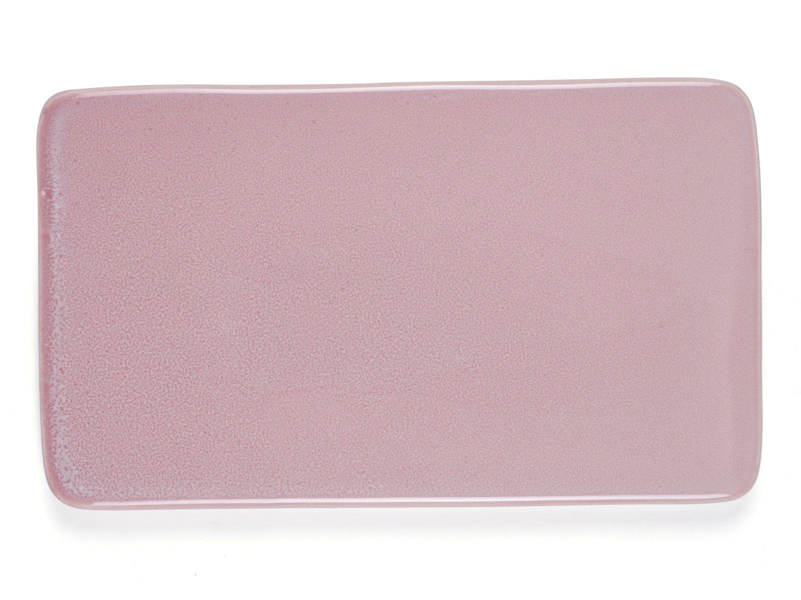 Bitz Servierplatte Side plate lightpink 22 x 12,8 cm, Steinzeug, (Beilagenplatten)