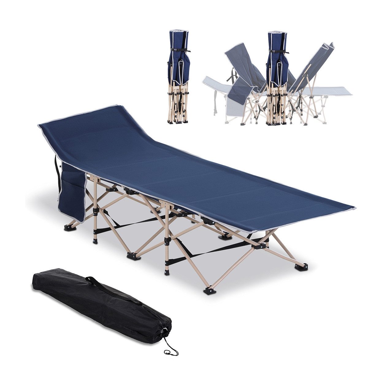 Feldbett Feldbett mit Aufbewahrungstasche Faltbares Campingbett