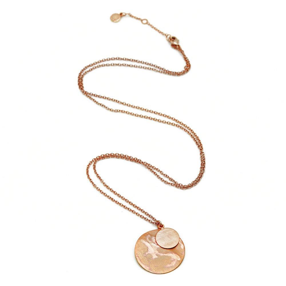 Sergio Engel Lange Kette Pura Recycled Kette 02 Edelstahlkette mit doppeltem Plättchenanhänger (Set, 2-tlg., inkl. Schmuckanhänger)