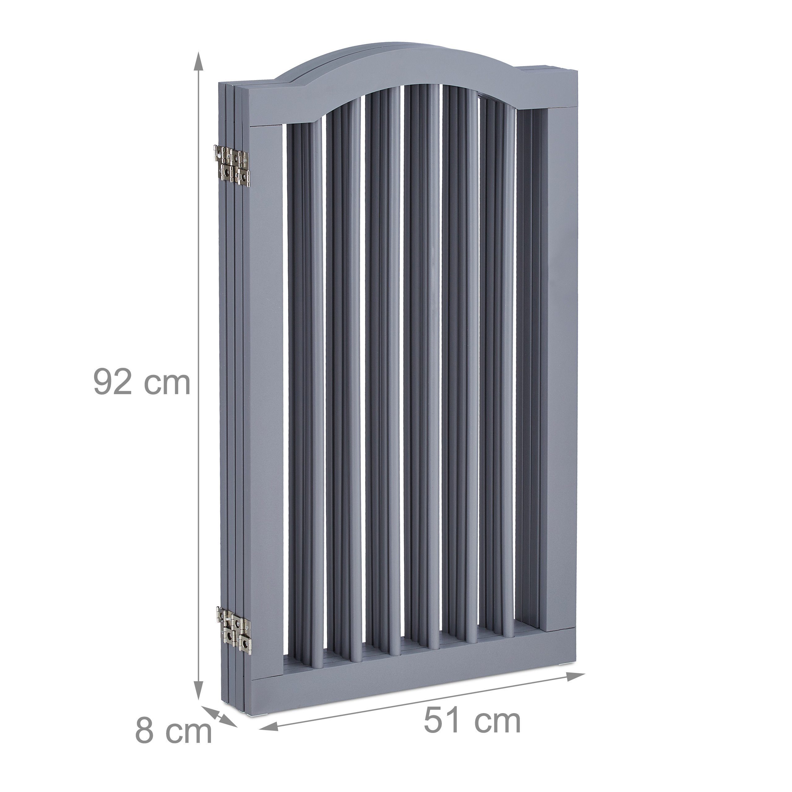 relaxdays Türschutzgitter Graues Absperrgitter 92 cm hoch (4 St) – Bild 5 von 5