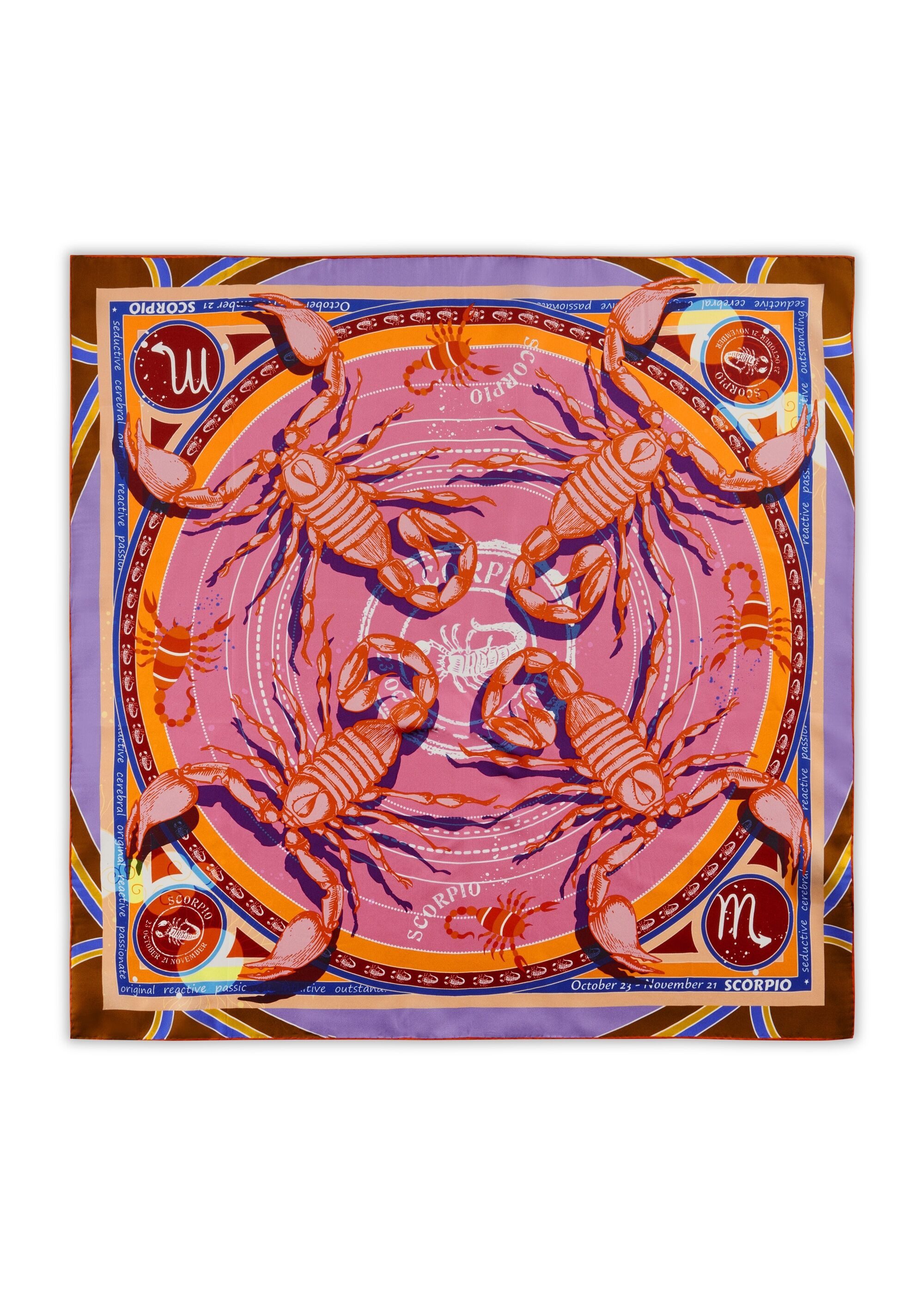 Codello Seidentuch Sternzeichen Skorpion, in Rosa